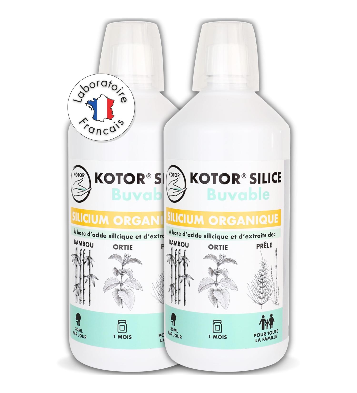 KOTOR DRINABLE SILICA 1L | Pack of 2 | Natural and French Organic Silicon | Highly Dosed | Joints Bones Cartilage Skin Nai - Buy Online on GoSupps.com