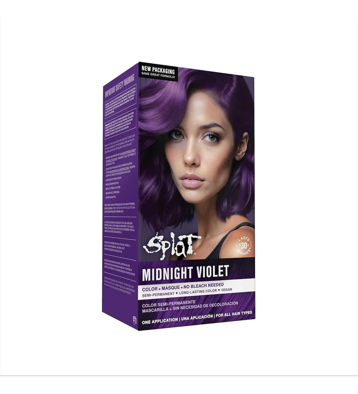 Splat Midnight Violet 30 Wash Semi-Permanent Hair Dye | Vegan & Cruelty-Free - Buy Online on GoSupps.com
