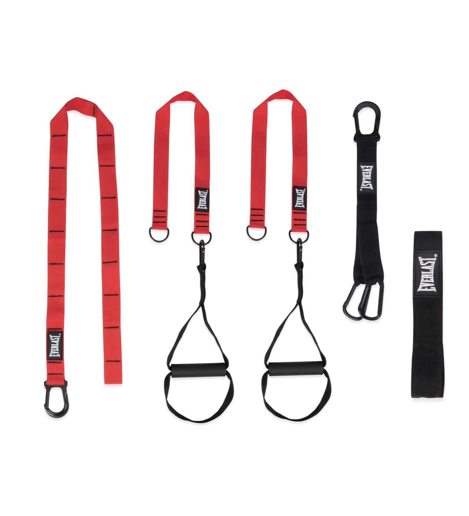 Everlast FIT Body Weight Suspension Trainer - Strength Training Fitness Tool Adjustable Easy Setup Carry Bag Included - Full-Body Workout Mobility & Flexibility Pilates Home Gym Accessories - Buy Online on GoSupps.com