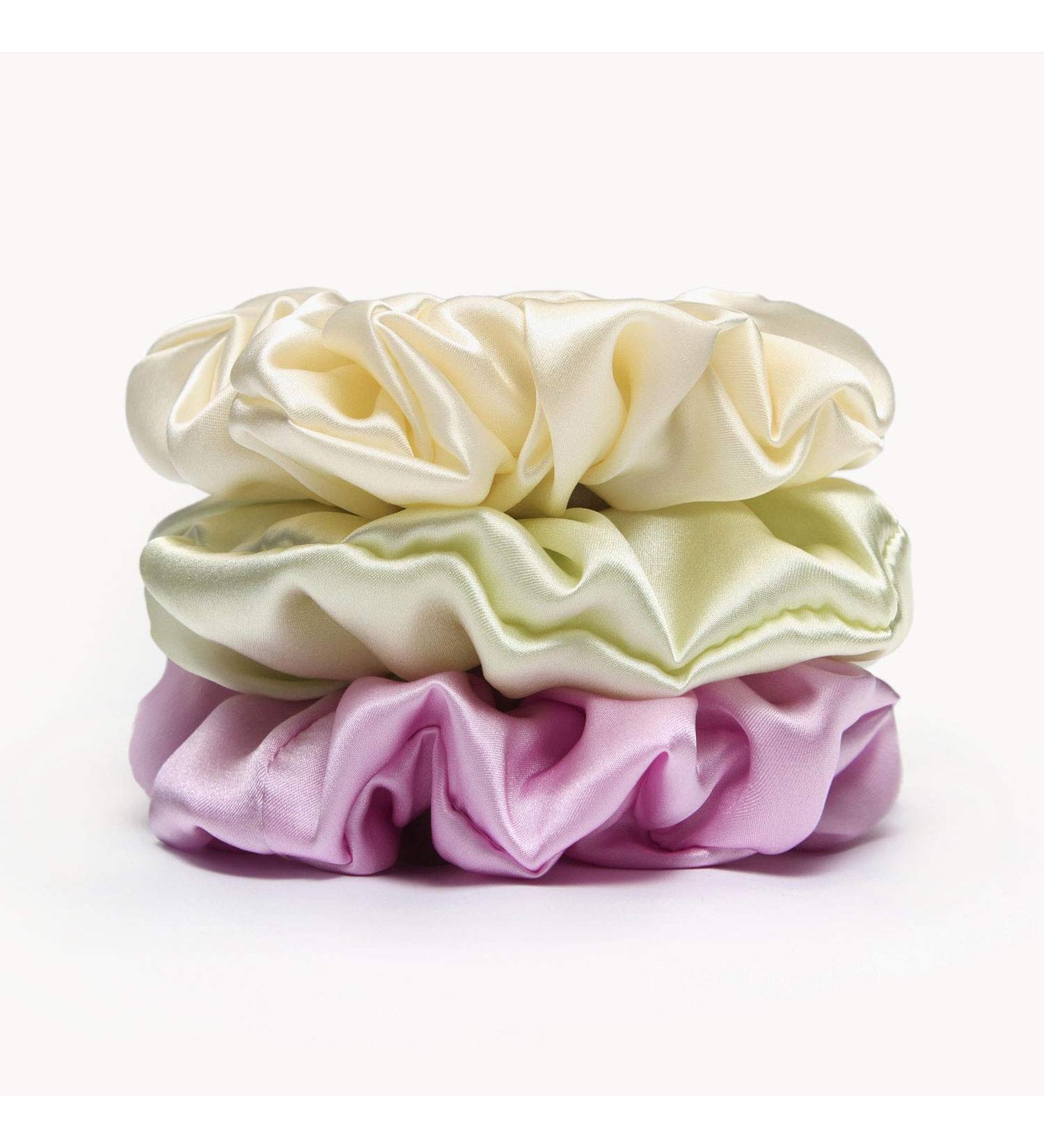 100% Silk Scrunchies for Women | Strong Hold Hair Ties | Soft Elastic Ponytail Holders in Lavender | Stylish Hair Jewelry - Buy Online on GoSupps.com