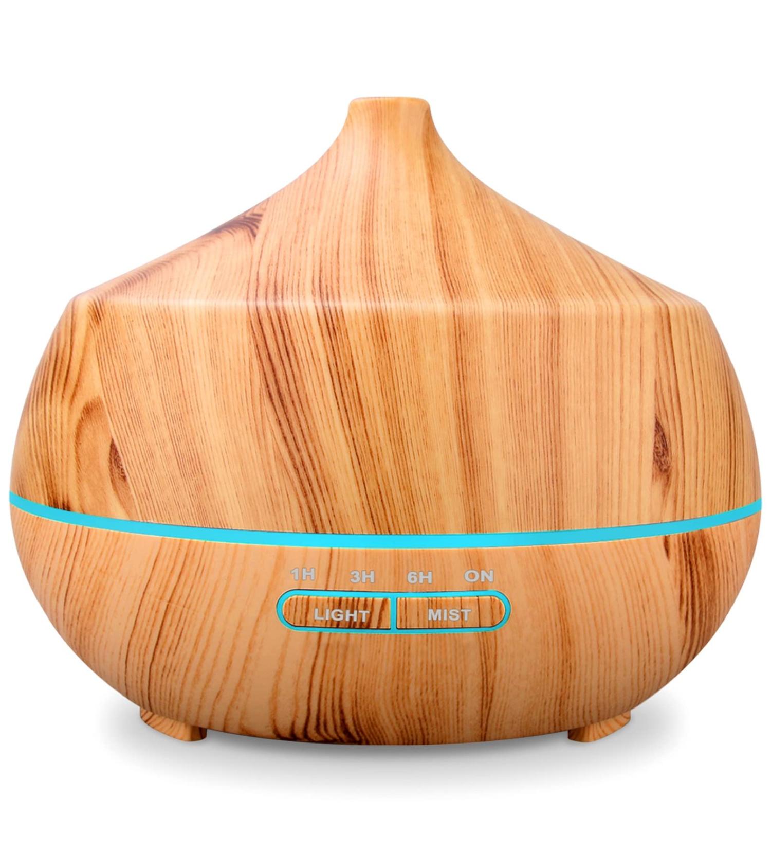 Aroma Diffuser with Essential Oils - 400ml Ultrasonic Aromatherapy Humidifier with Color Light & Timer for Bedroom Apartment & Office - Yellow - Buy Online on GoSupps.com
