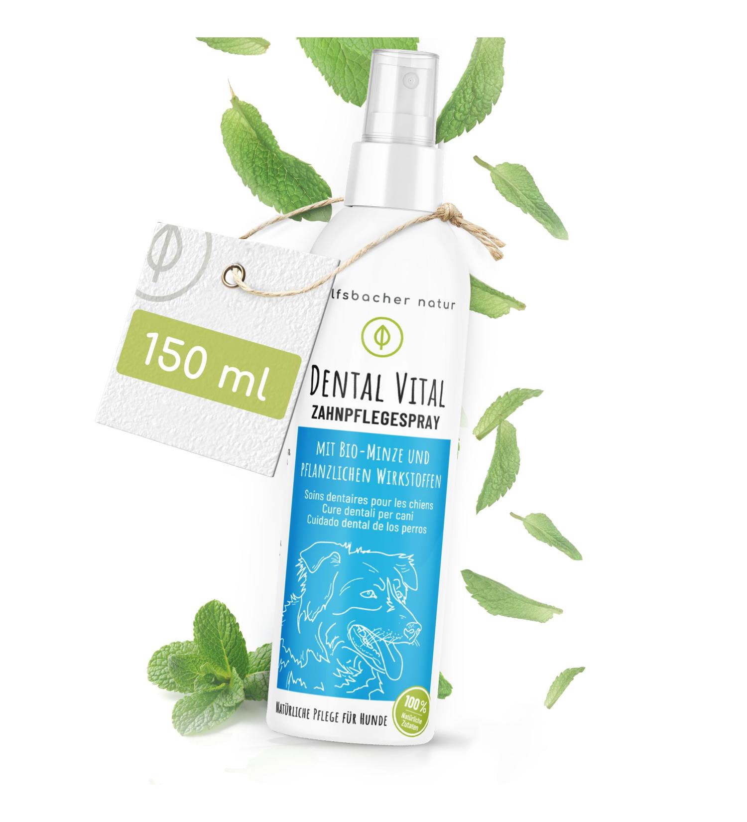 Wolfsbach Nature Tartar Remover for Dogs & Cats - Natural Dental Spray with Bio Mint - Fresh Breath & Tartar Control - 100% Plant-Based Ingredients - Buy Online on GoSupps.com