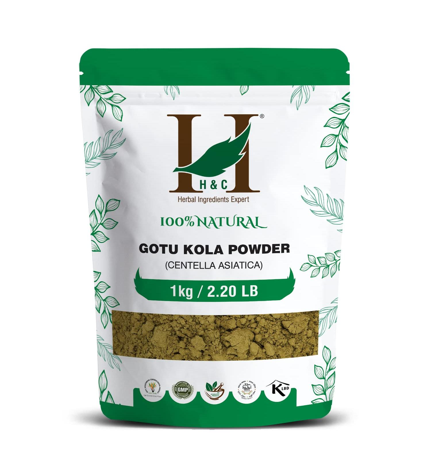 H&C 100% Natural Gotu Kola Powder (Centella Asiatica) - 1Kg