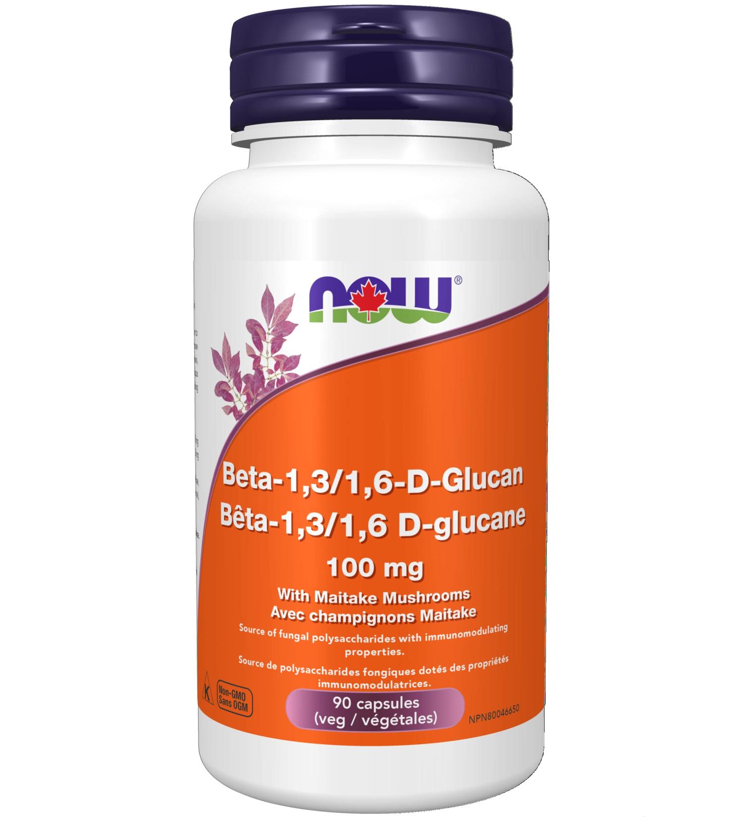 NOW Supplements Beta -1 3/1 6-Glucan 100mg Capsules 90 Count - Buy Online on GoSupps.com