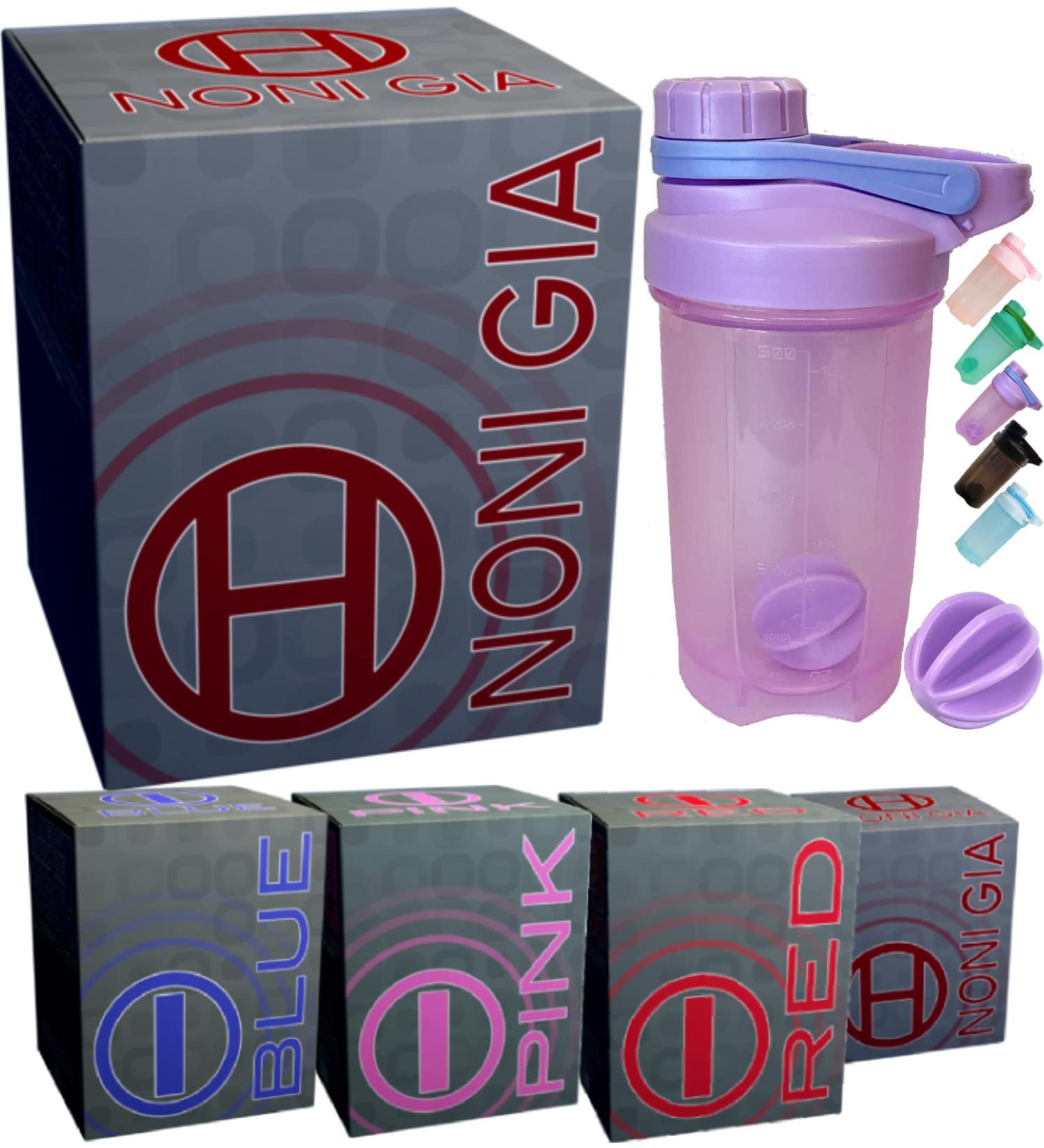 bHIP Noni Gia Sachets for Men/Women | Supports iBlue/iPink/iRed | 30 Individual Sachets + Shaker Cup | 12Oz | 30 Count - Buy Online on GoSupps.com
