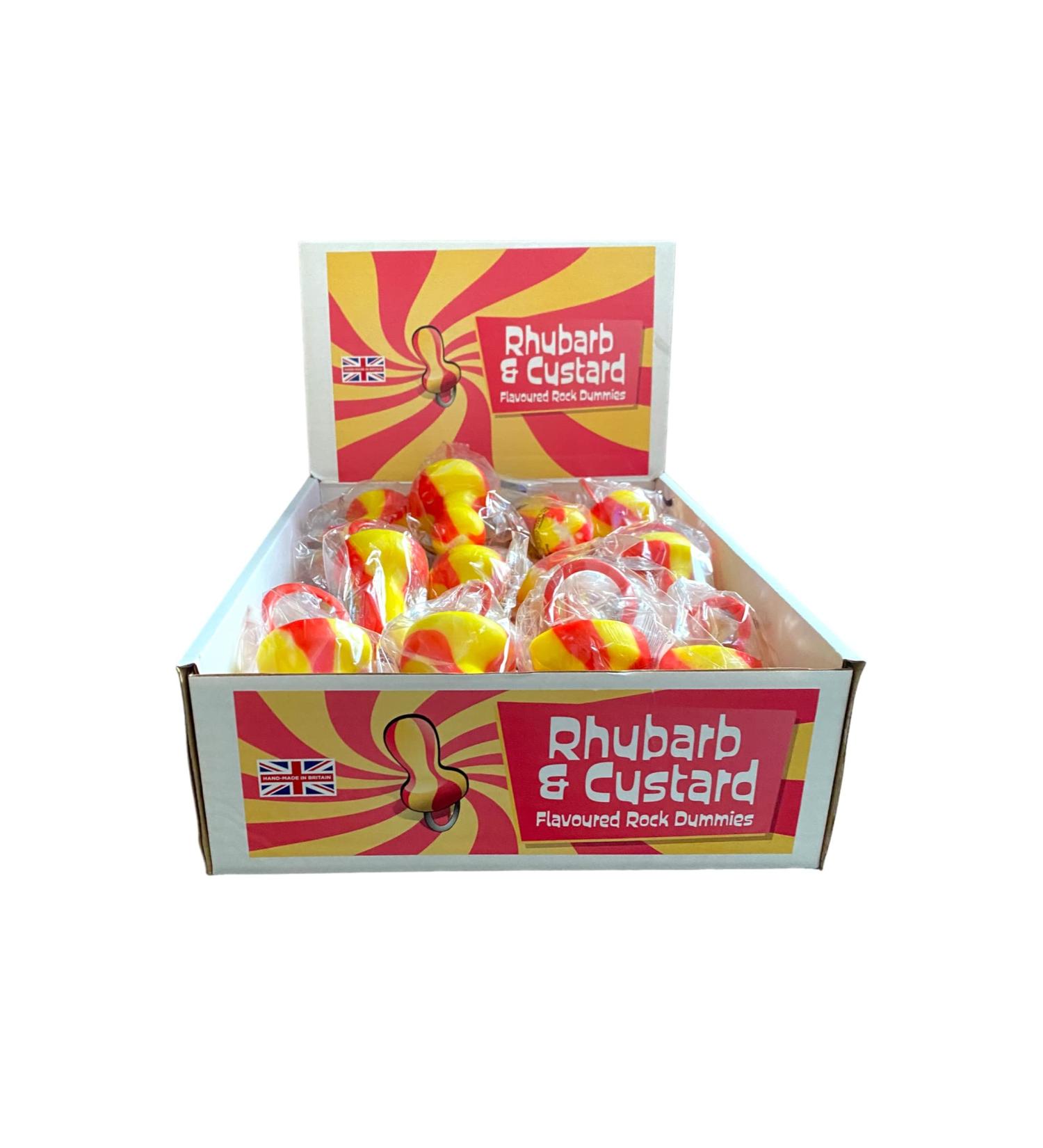 5 X Giant Rhubarb & Custard Rock Dummy Uk Made Party Favours Cake Decoration Handmade Dummies