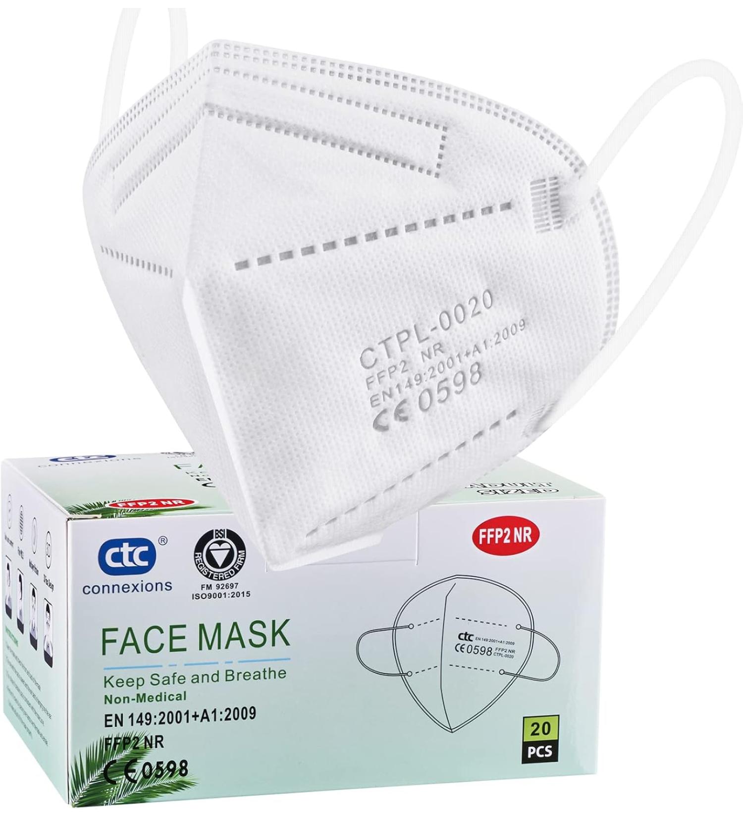 ‎ctc connexions FFP2 Mask - White - Pack of 20 - Buy Online on GoSupps.com