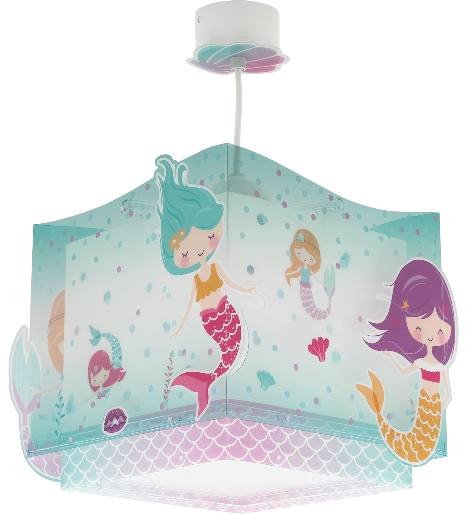 Dalber Mermaid Ceiling Lamp for Children's Room - E27 Pendant Light | Kids Lighting - Buy Online on GoSupps.com