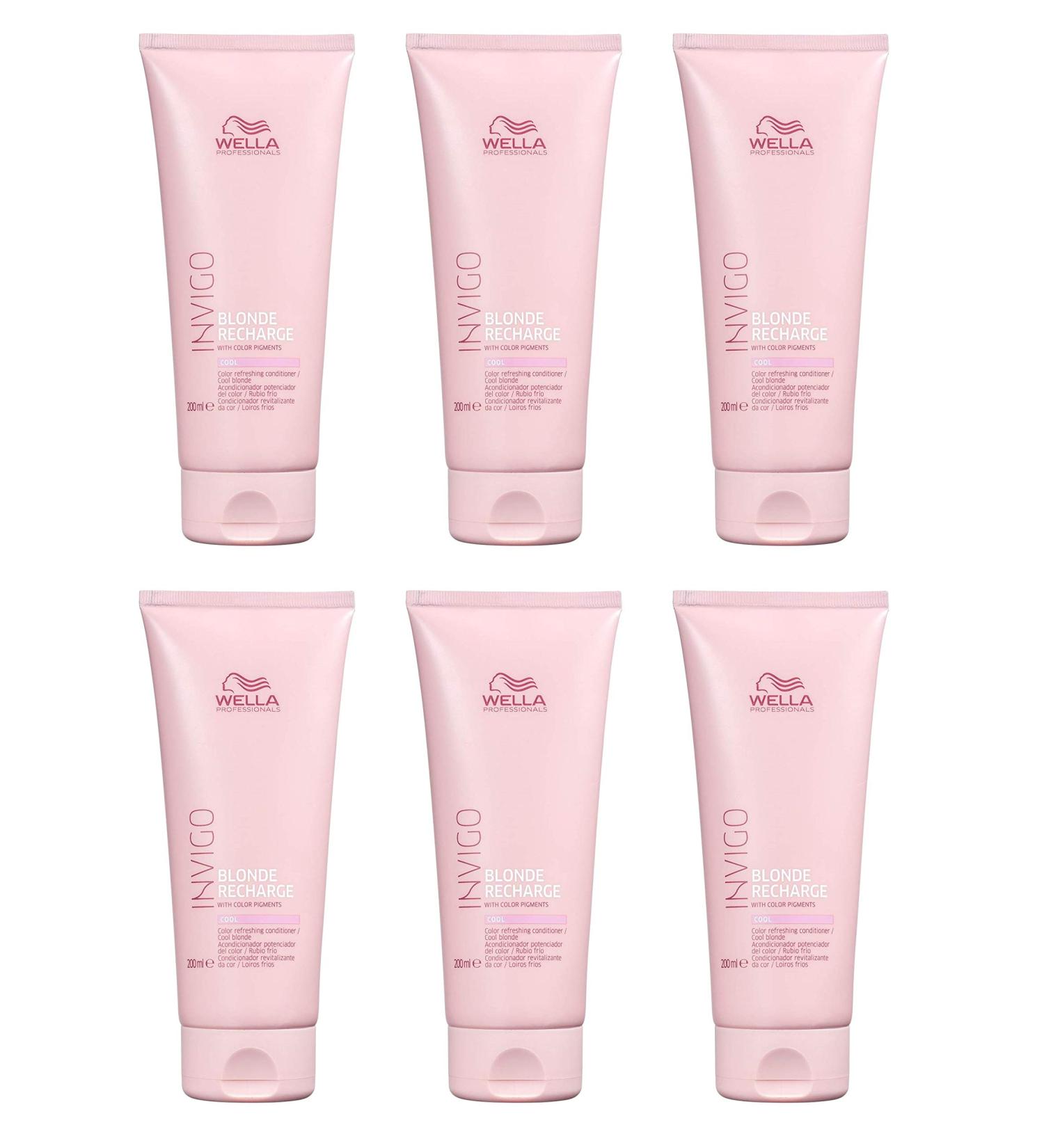 Pack of 6 Invigo Blonde Recharge Cool Blonde Color Refreshing Conditioner 200 ml