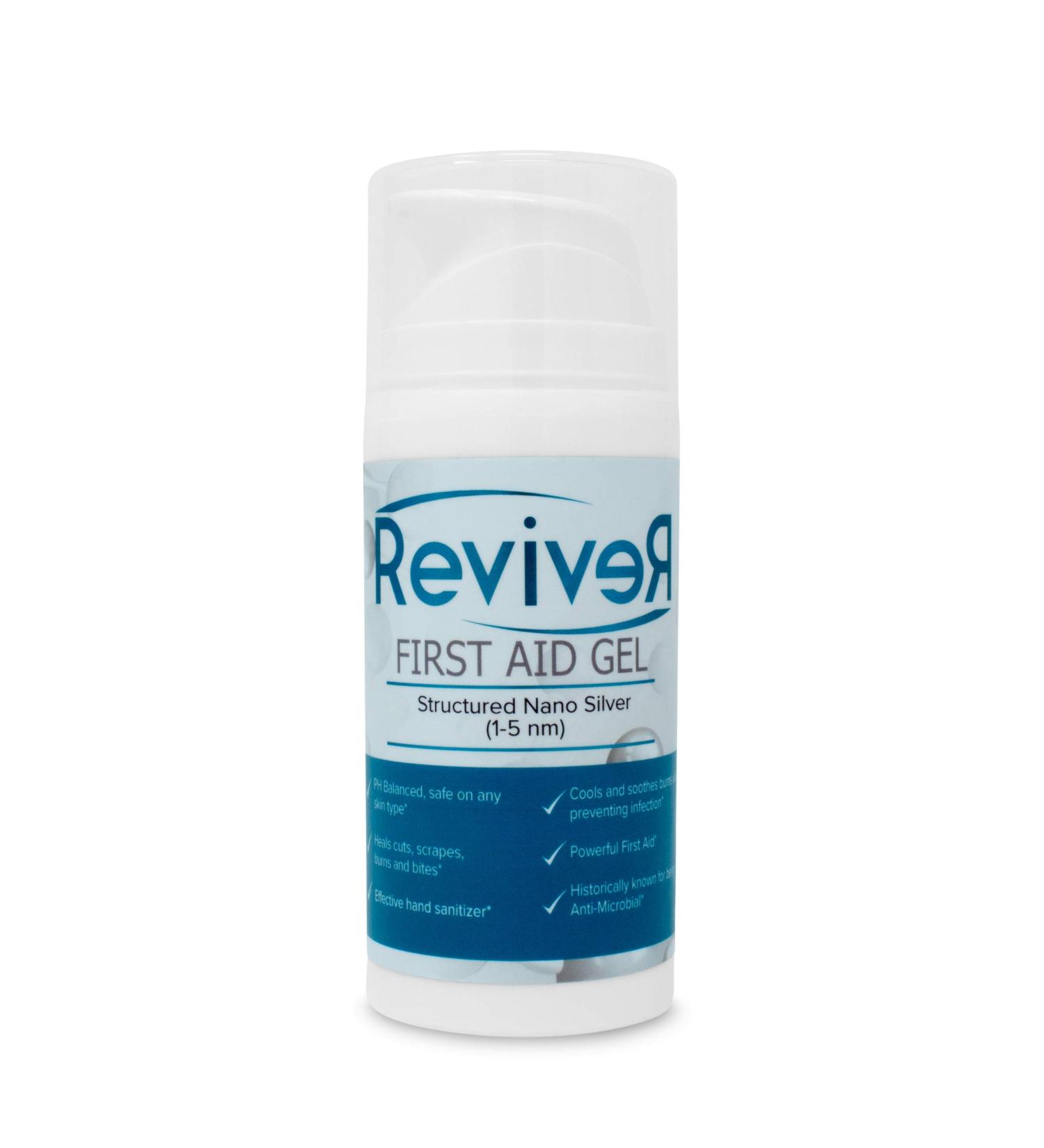 Reviver Nano Silver First Aid Gel - 4oz Airless Pump Bottle - Buy Online on GoSupps.com