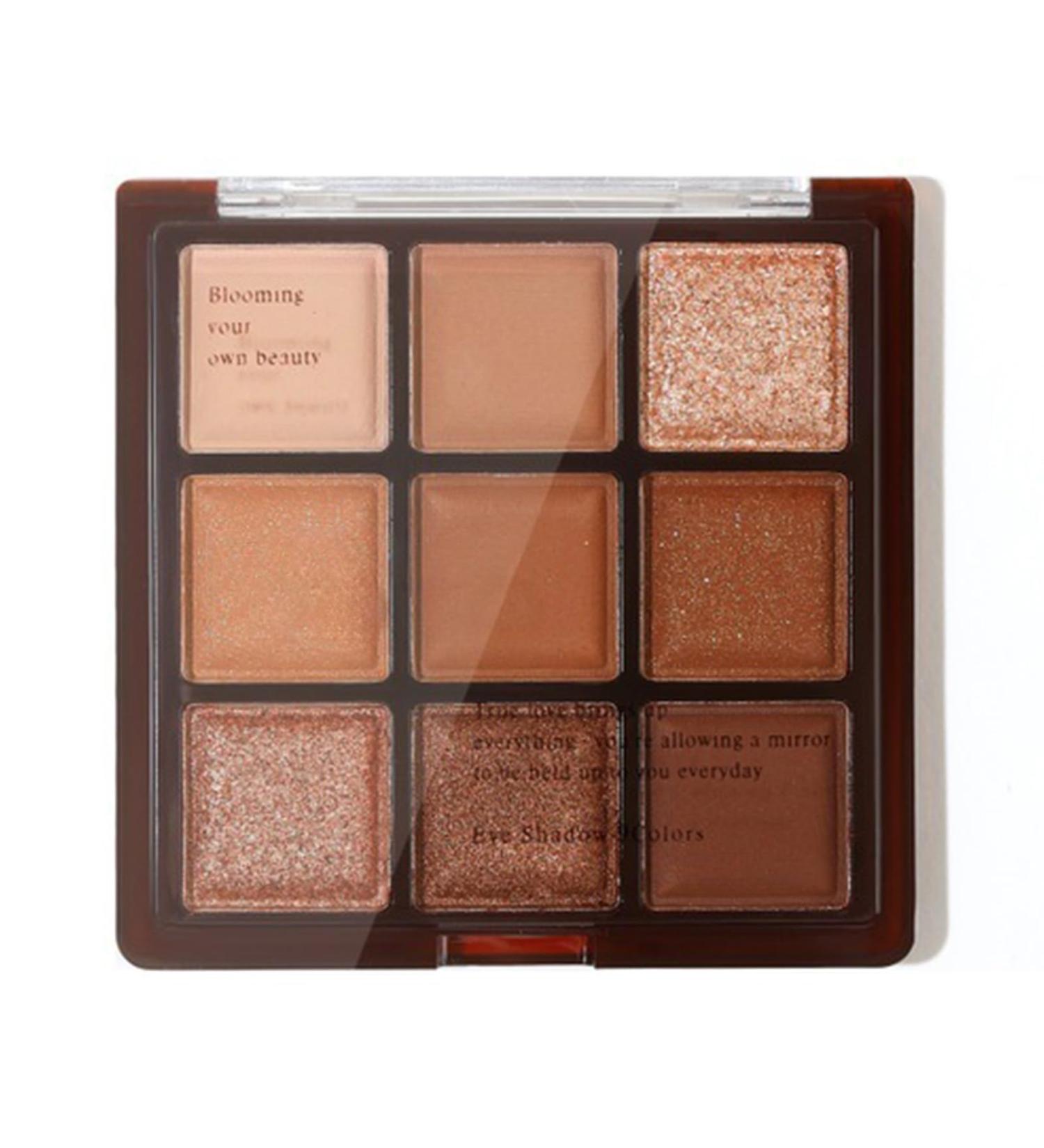 EONFAVE Chocolate Eyeshadow Palette 9 Colors Brown Makeup Palettes Nude Tint Long Lasting Shine Matte Travel Size for Women and Girls - Buy Online on GoSupps.com