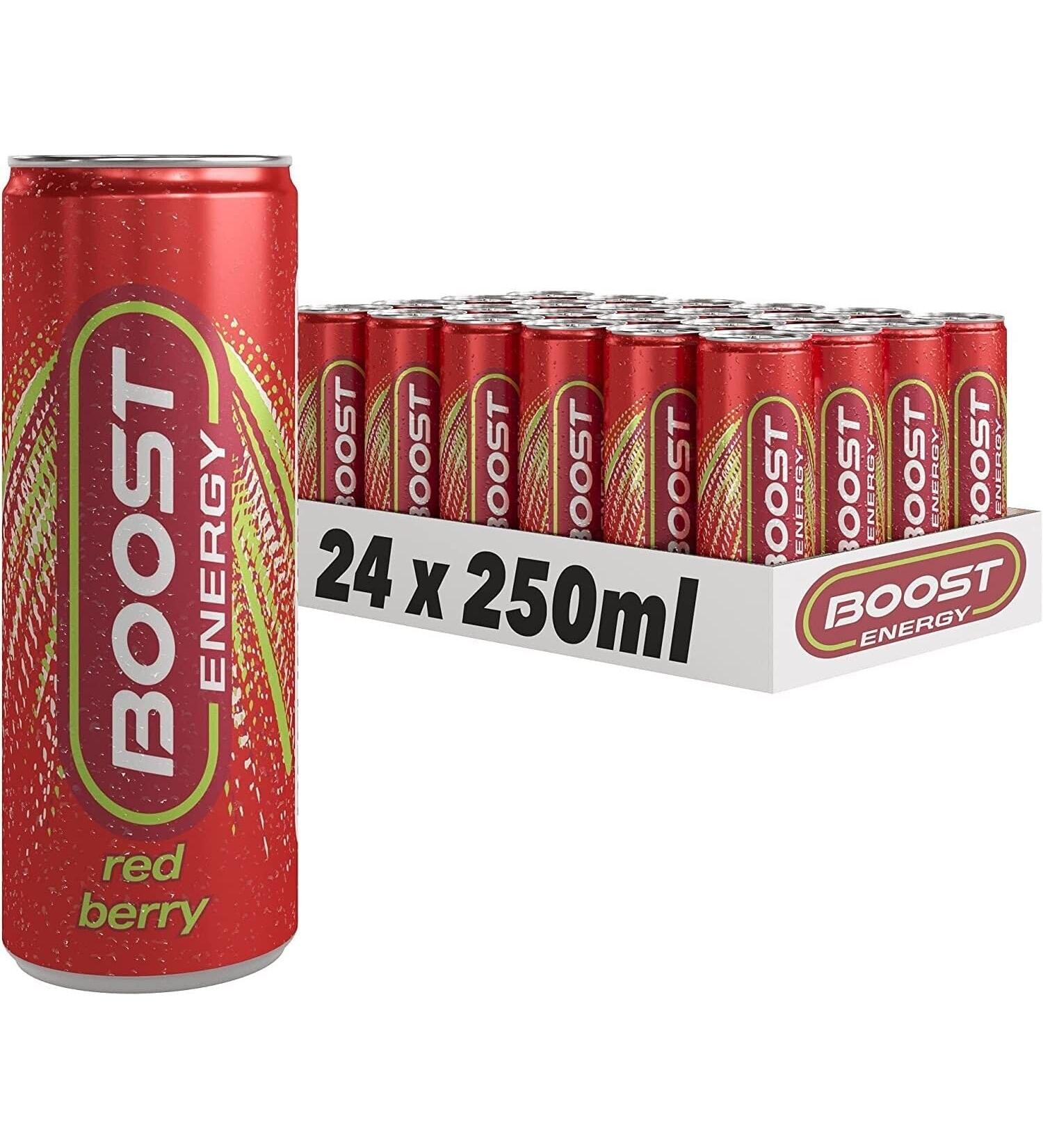 Boost Energy Drinks 24 x 250ml 65p (Red Berry)