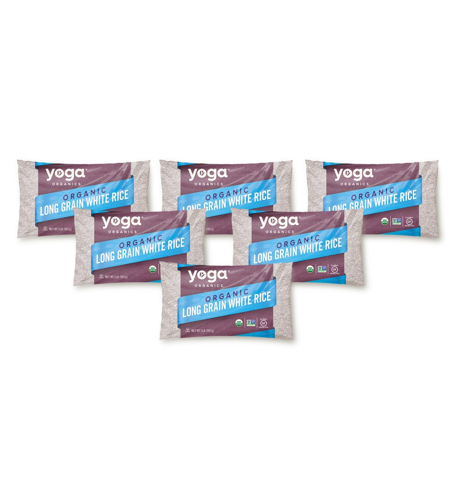 Yoga Organic Long Grain White Rice - 32oz Pack of 6 | Premium Organic Rice - Buy Online on GoSupps.com