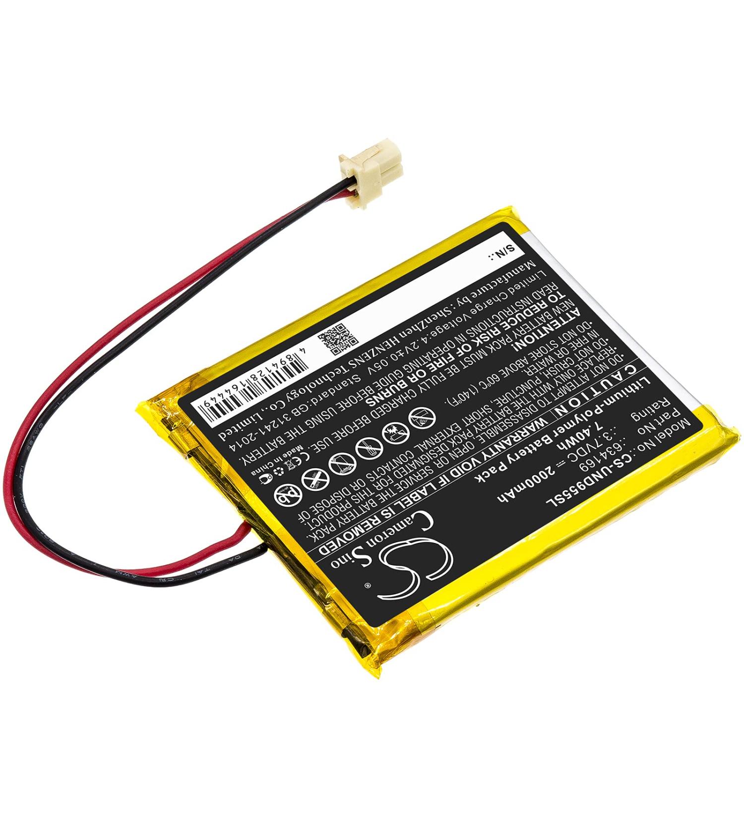 SPANN Battery Replacement for Uniden Guardian G955 UDR744 UDR777HD - 3.7V Part No: 634169 | International Shipping Available - Buy Online on GoSupps.com