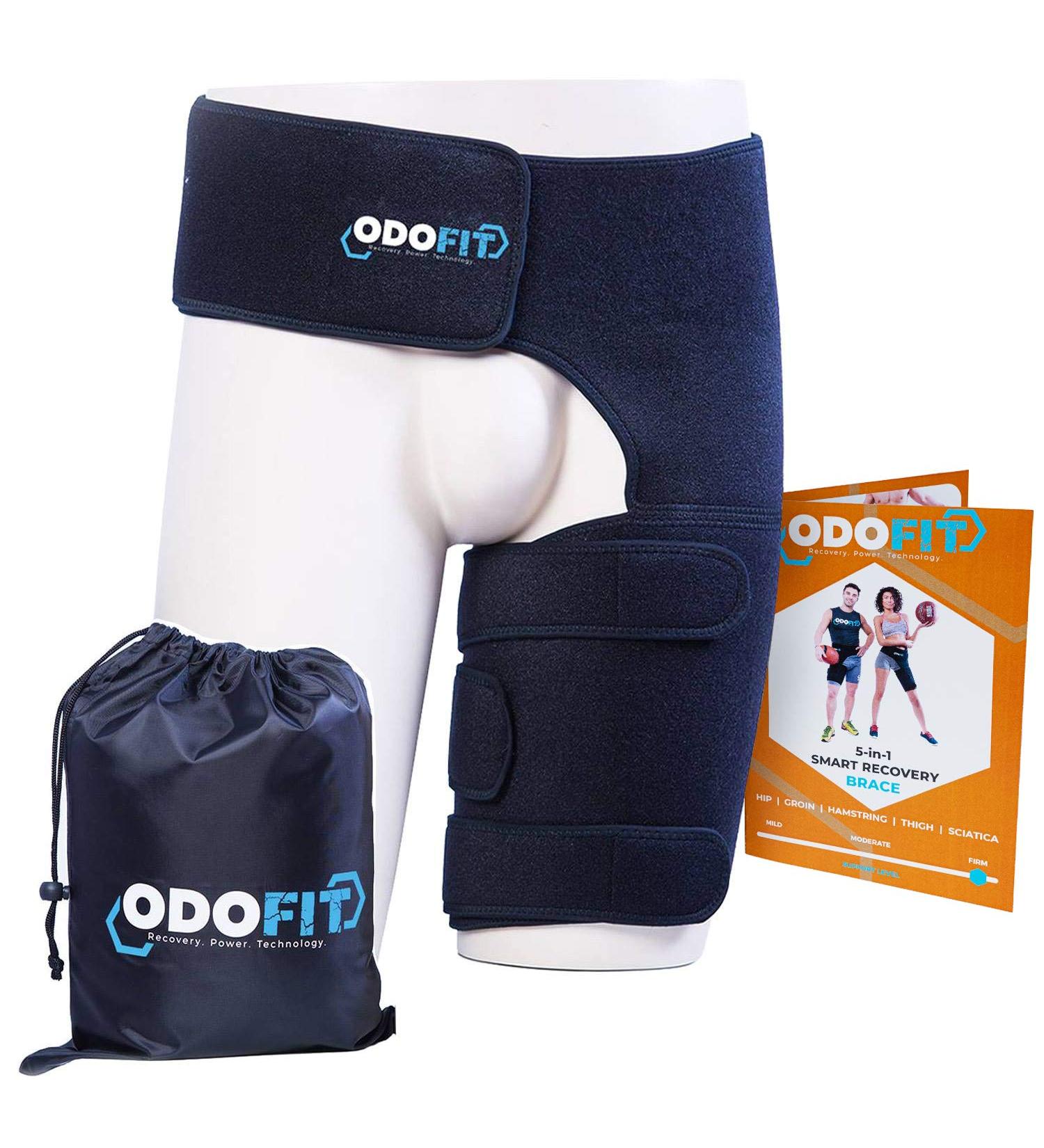 Sciatica Pain Relief Brace for Hip, Hamstring & Thigh Support | Groin Wrap for Pulled Muscles & Sciatic Nerve | Arthritis Relief for Men and Women - Right Leg - Buy Online on GoSupps.com