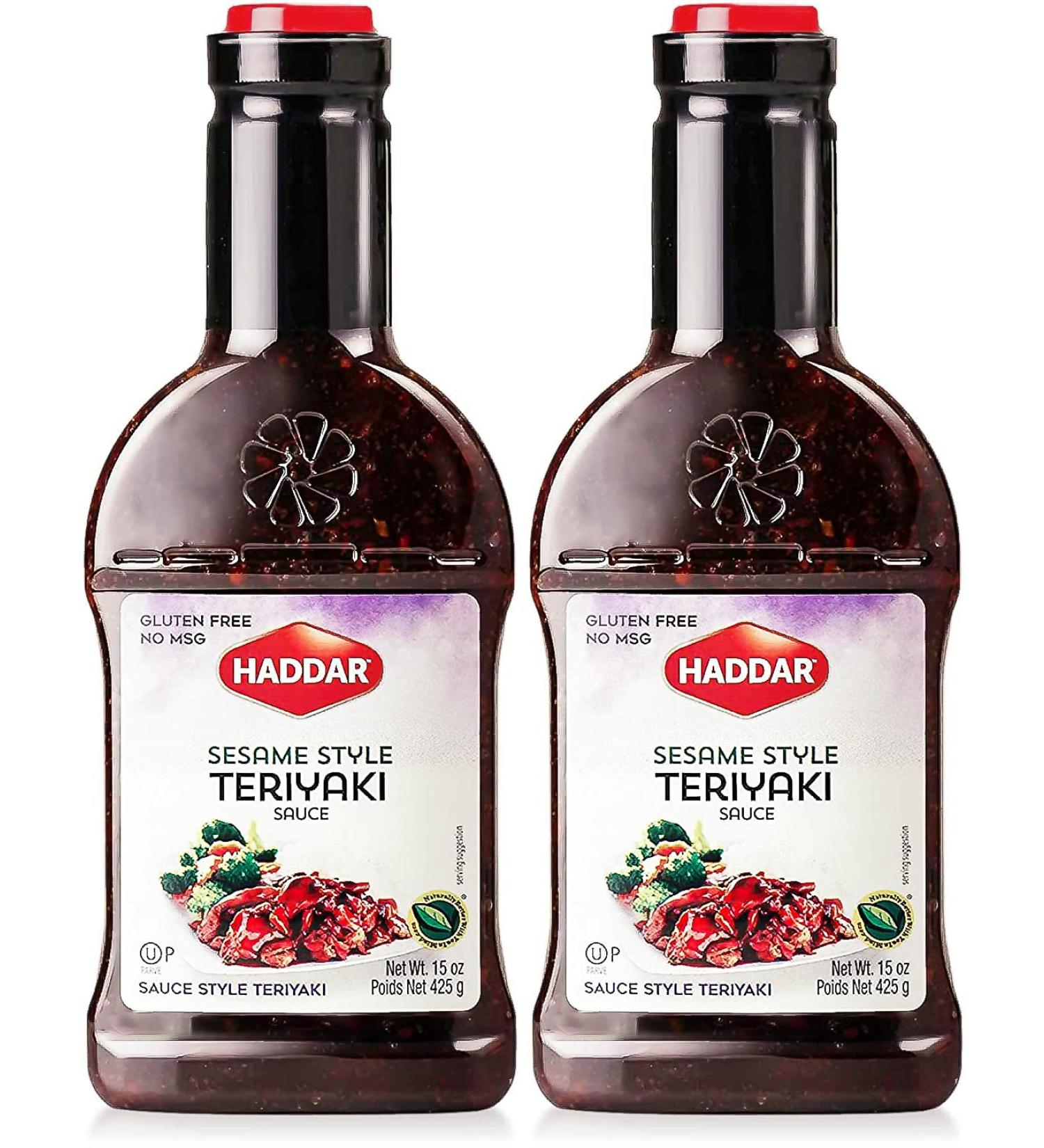 Haddar Sesame Style Sweet Teriyaki Sauce Marinade 15oz (2 Pack) - Gluten Free, No MSG, Great for Marinades & Dipping - Kosher for Passover - Buy Online on GoSupps.com
