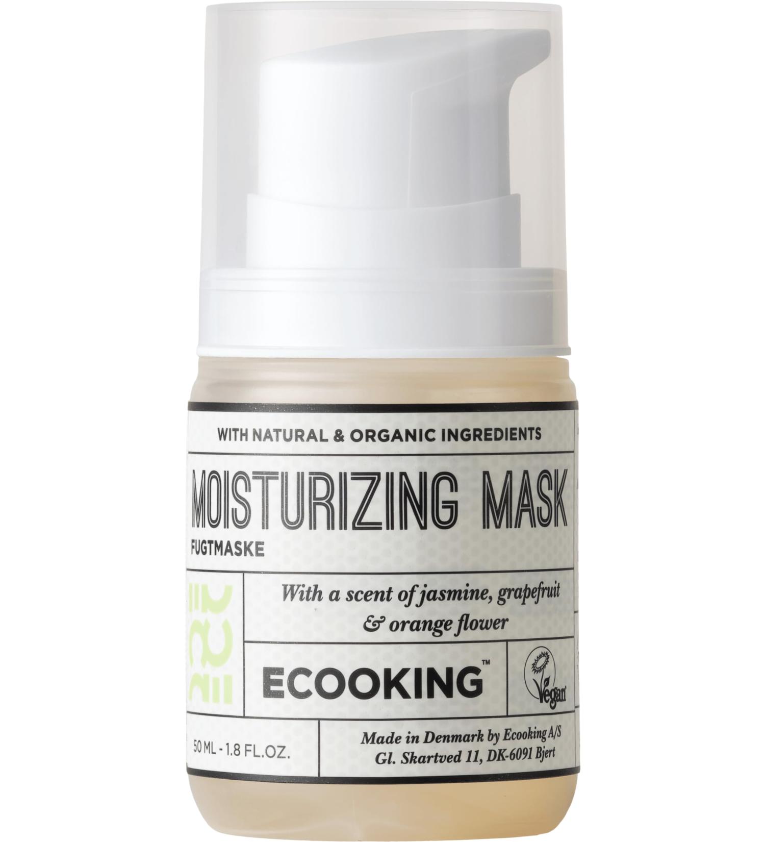 Ecooking Premium Quality Moisturizing Face Mask - 50ml Lightweight Hydrating and Regenerating Treatment with Organic Ingredients - Cucumber Water Aloe Vera Mandarin Oil Almond Oil With Fragrance - Buy Online on GoSupps.com