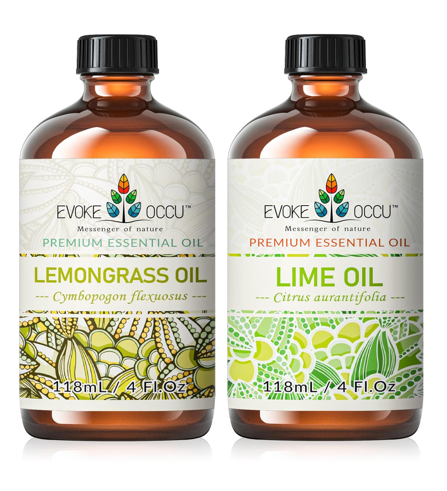 EVOKE OCCU Lemongrass Essential Oil and Lime Essential Oil - 4 Fl Oz - Buy Online on GoSupps.com