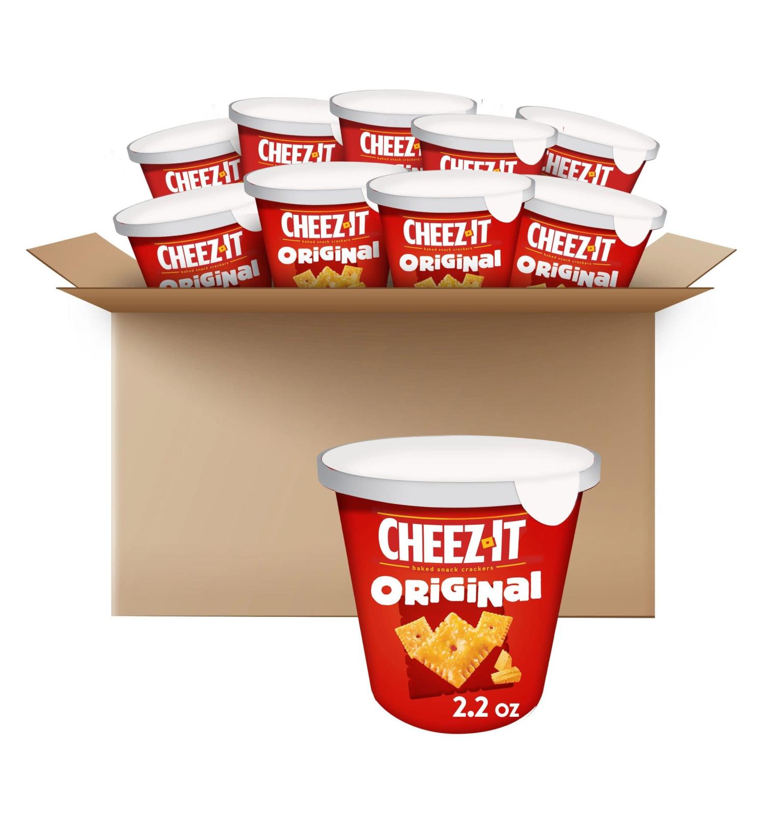 Cheez-It Original Baked Snack Crackers 22oz Case (10 Cups) - Perfect for Office and Kids Snacks - Buy Online on GoSupps.com