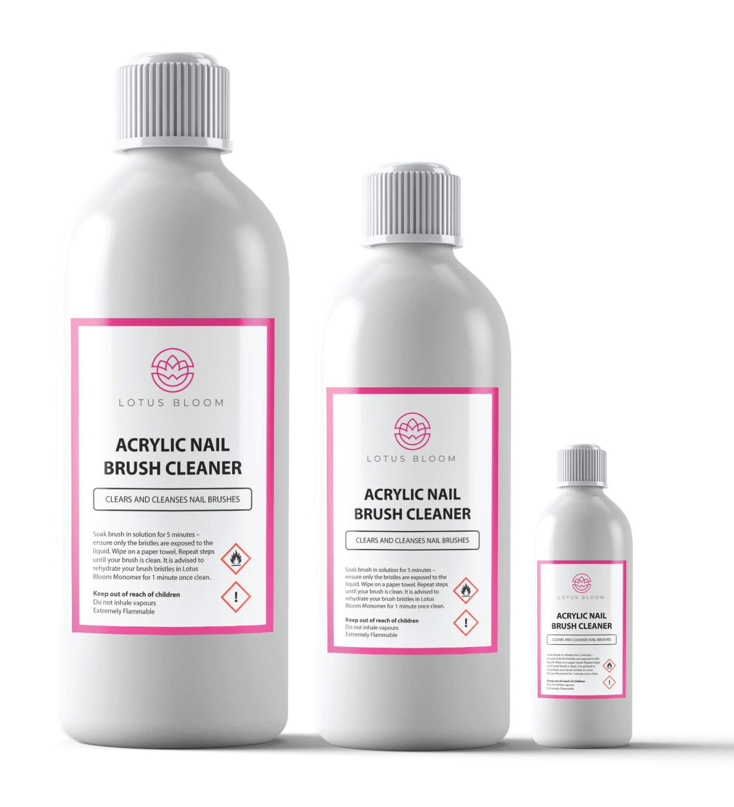 Acrylic Nail Brush Cleaner POWERFUL Liquid Cleaner for Acrylic Gel Nail Brushes (1 LITRE)