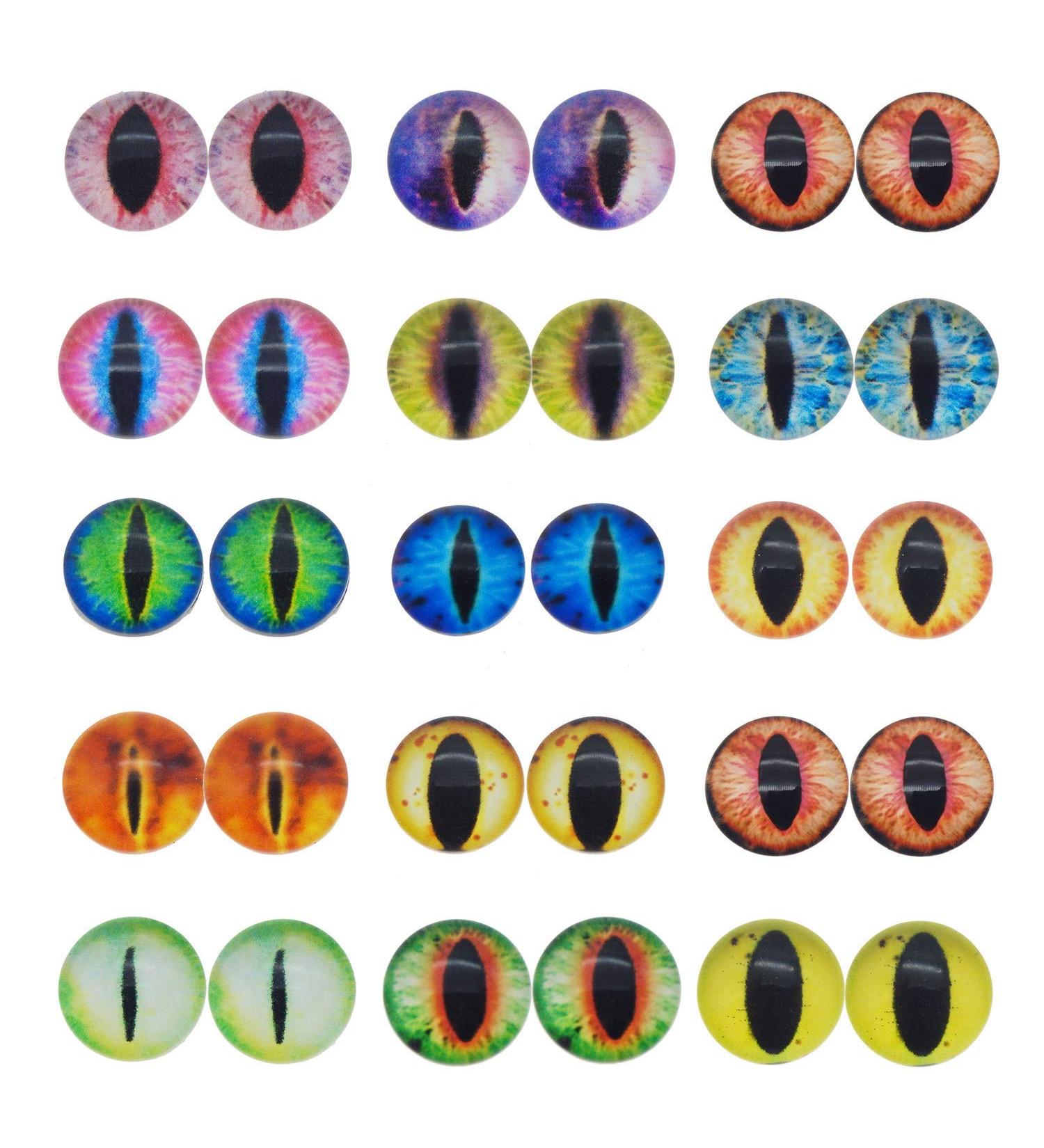 JJG 40PCS 20mm Dragon Eyes Glass Cabochon Set - Jewelry Findings for Pendants & Dolls - Buy Online on GoSupps.com