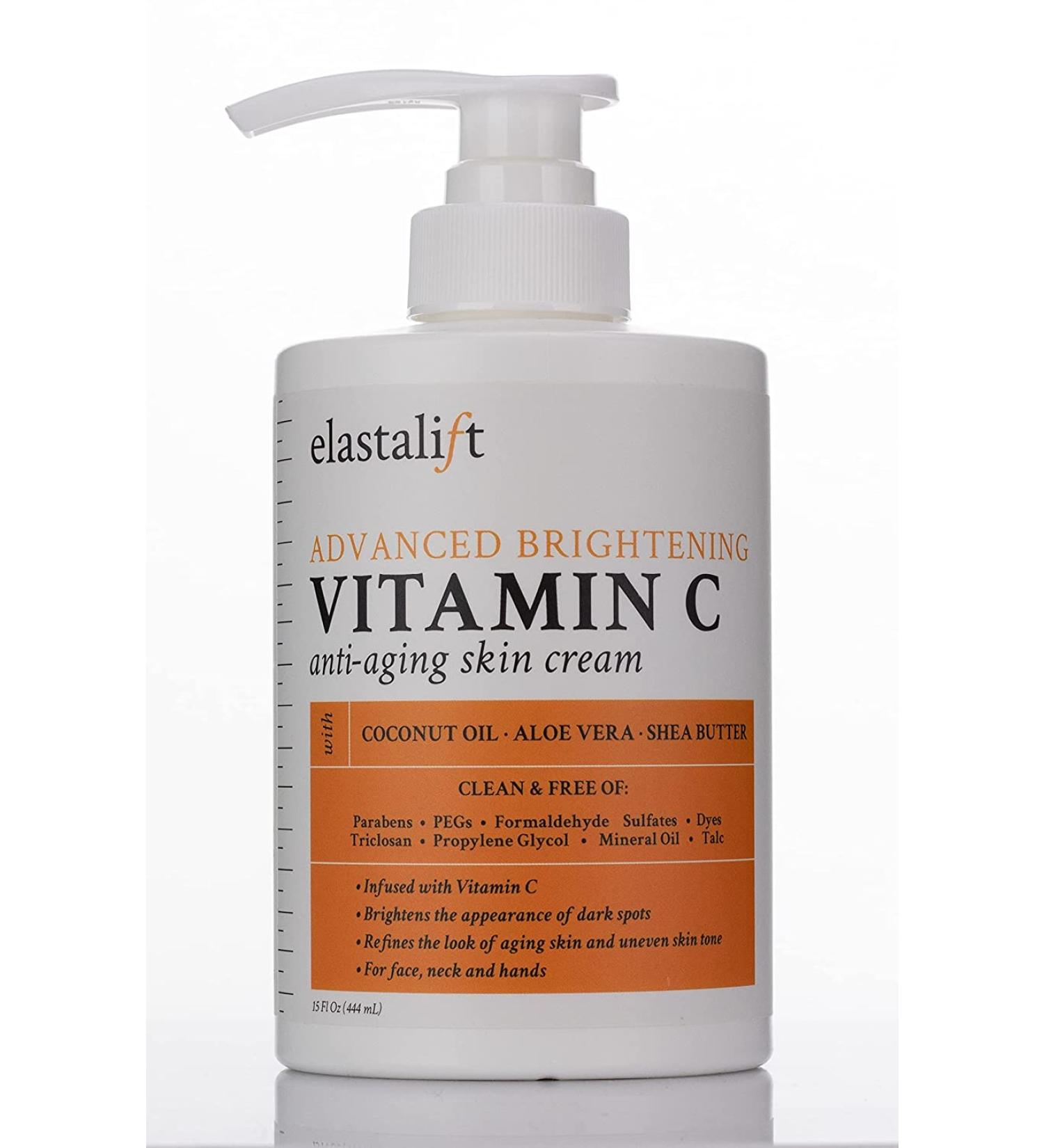 Elastalift Vitamin C Brightening Cream - 15 Oz Moisturizing Face & Body Lotion for Radiant Skin - Buy Online on GoSupps.com
