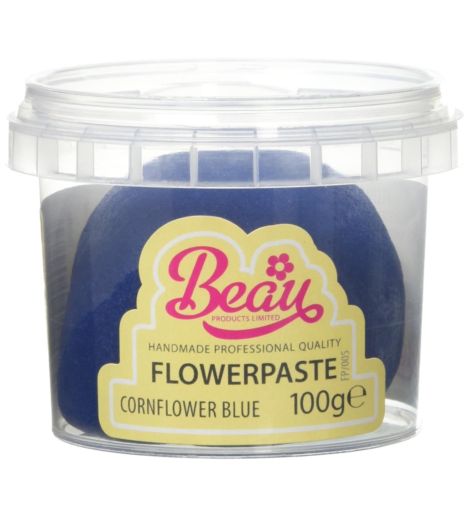 Beau Blue Flowerpaste Icing 100g - Cornflower Blue | Top-Quality Edible Icing for Cake Decorating - Buy Online on GoSupps.com