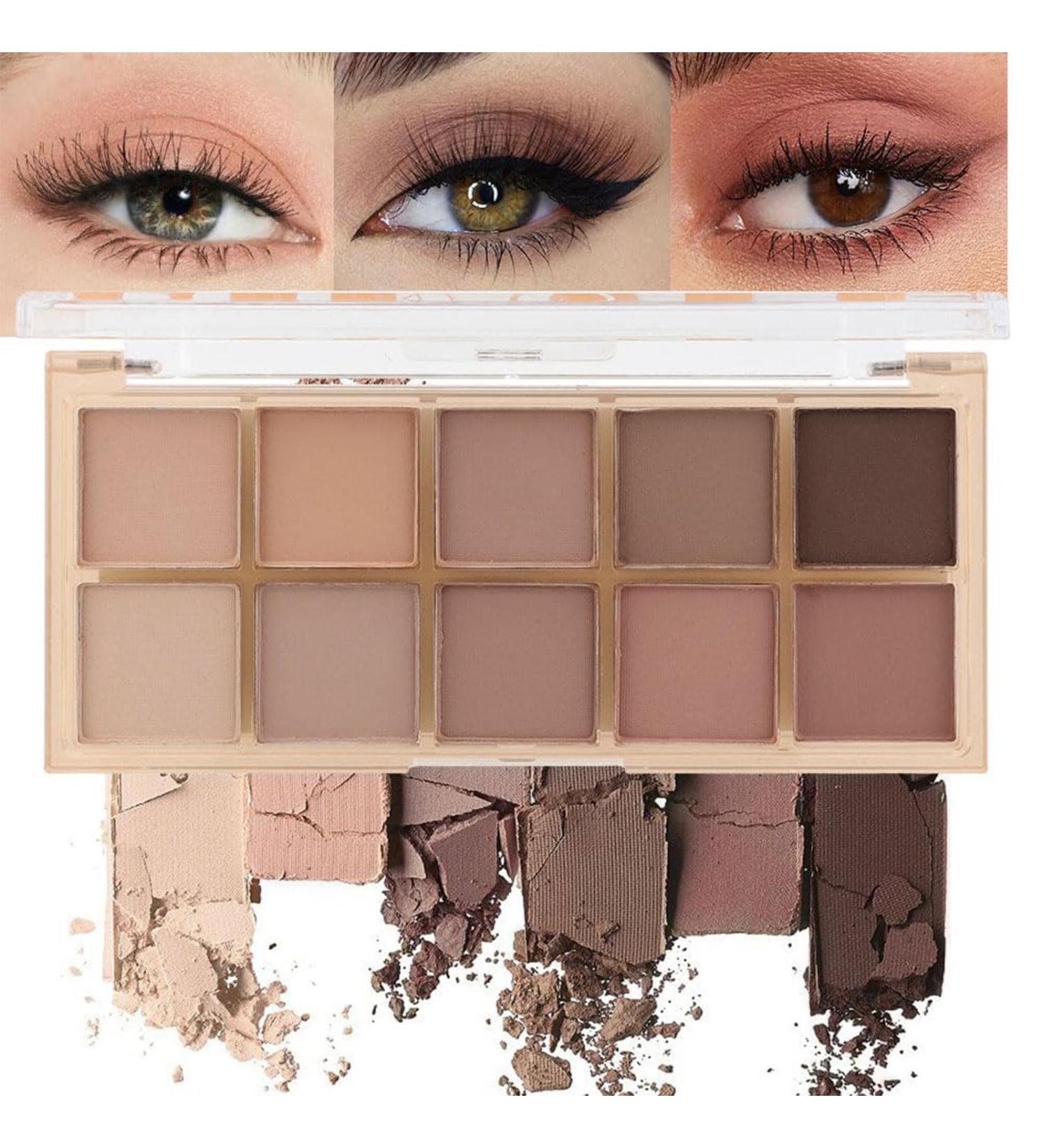 TESGADGETS 10 colors of matte harvest harvest palette makeup for rising women nude brown cacao taupes neutral matte cream smokey mini harsh palette contourup palettes - Buy Online on GoSupps.com