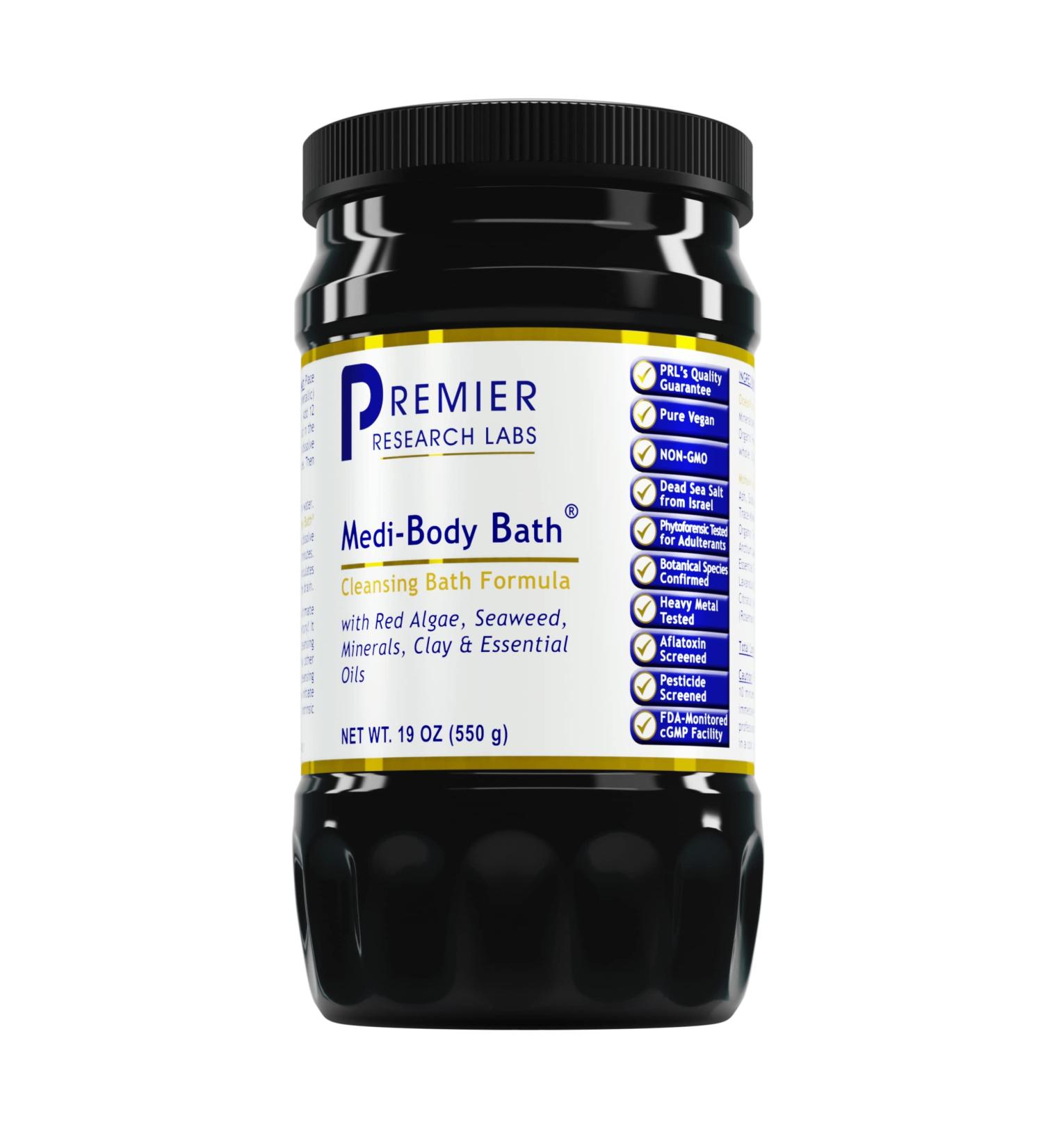 Premier Research Labs Medi-Body Bath Salts - Dead Sea Soaking Bath Soak with Minerals & Botanicals for Relaxation and Detox - 19 oz - Buy Online on GoSupps.com