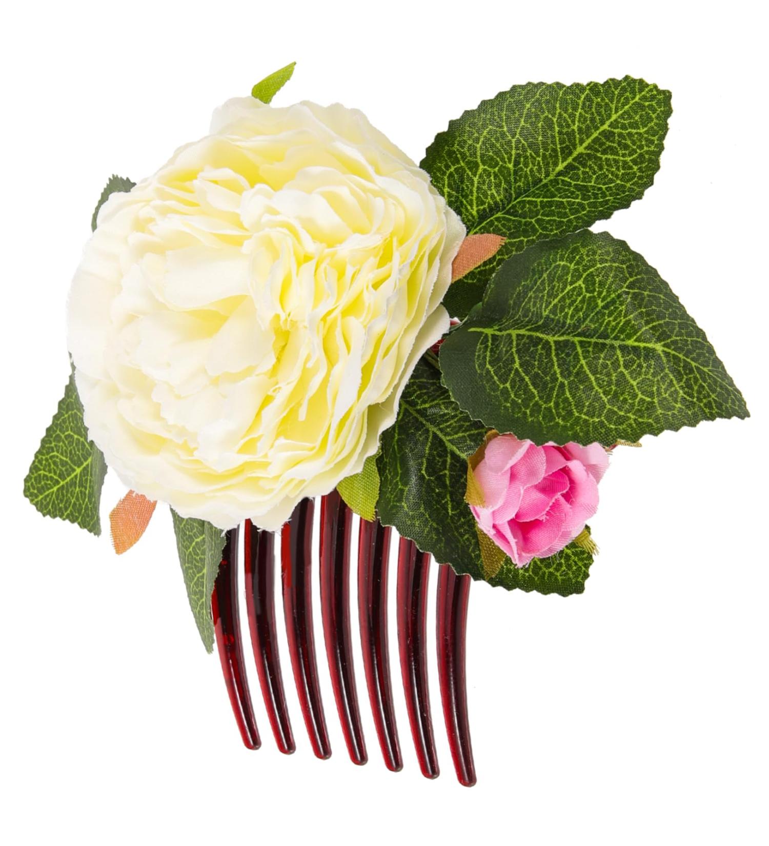 Didiseaon Hair Side Combs for Women French Hair Combs Dappen Dish for Acrylic Nails Rainbow Pencil Holder Wedding Hair Comb Flower Hair Decor Flower Headdress Women's Plastic Leaf - Buy Online on GoSupps.com