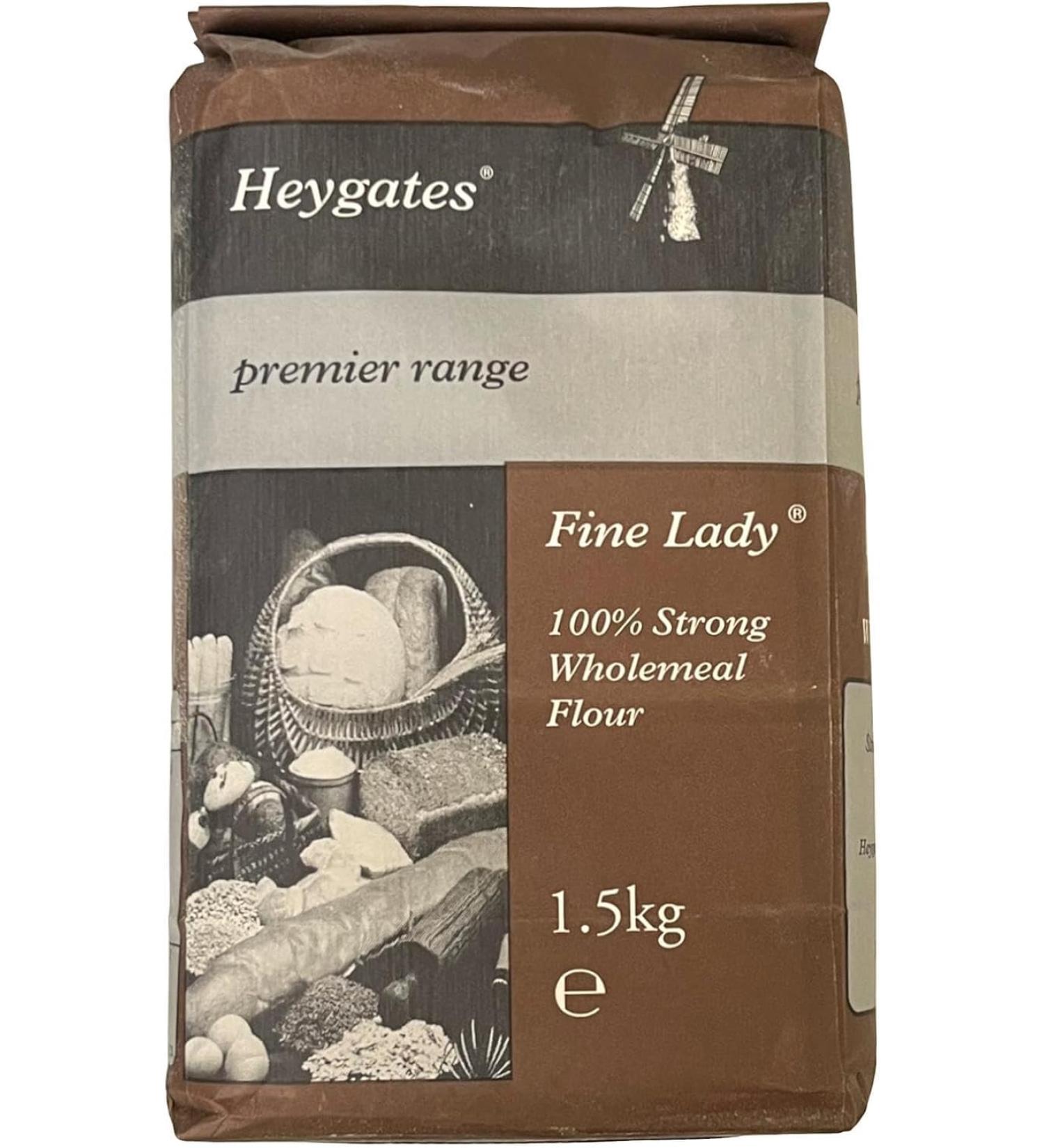 Heygates Fine Lady Wholemeal Flour 1.5kg (Pack of 6)