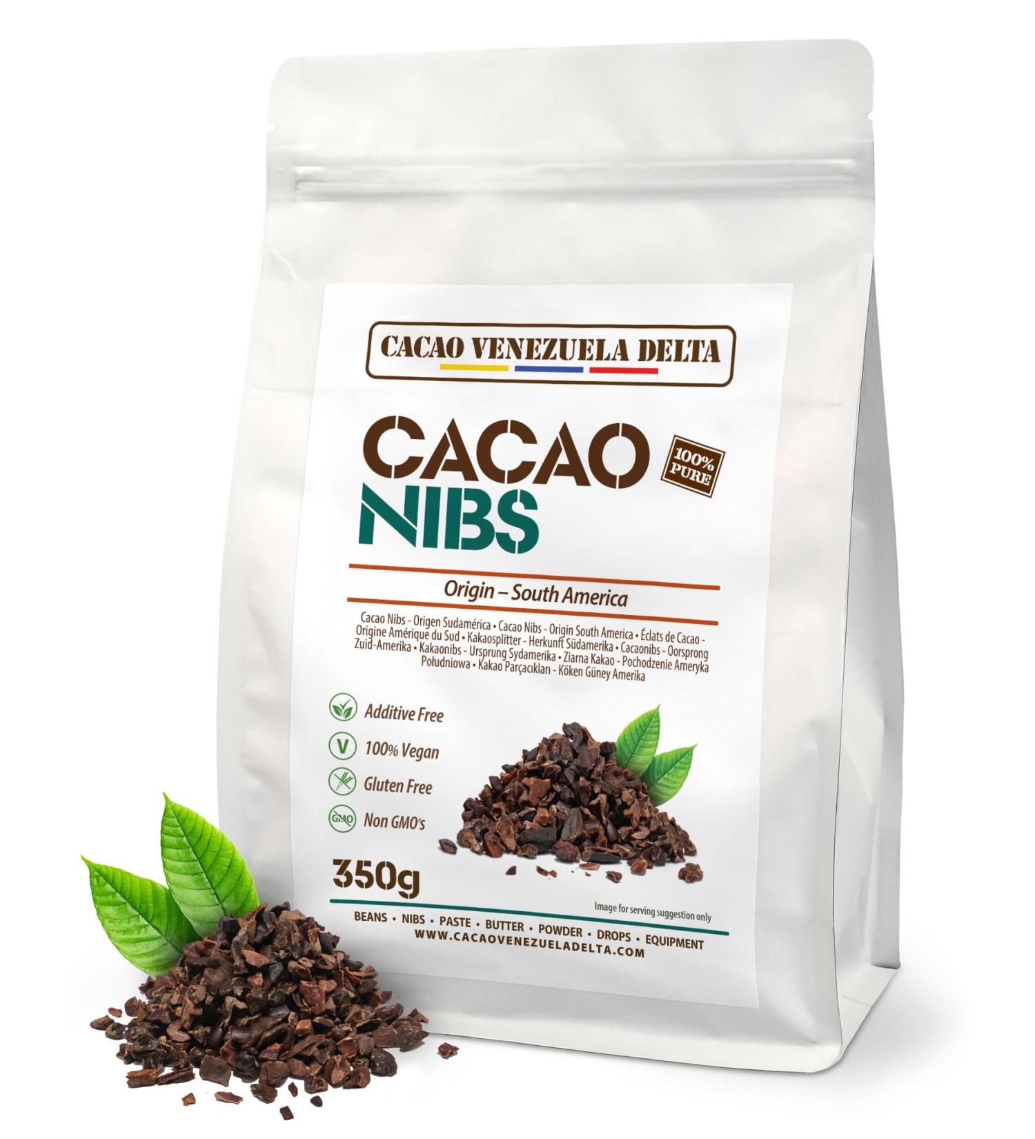 Cacao V Delta Gru De Cacao Sud-Am ricaine 350g - clats Sans Gluten Vegan Non Raffin Id al Pour Chocolats - Nibs Riches En Acides Essentiels Et Antioxydants Pepites Sans Additifs Keto & Paleo Origine Am rique du Sud 350 g (Lot de 1) - Buy Online on GoSupps.com