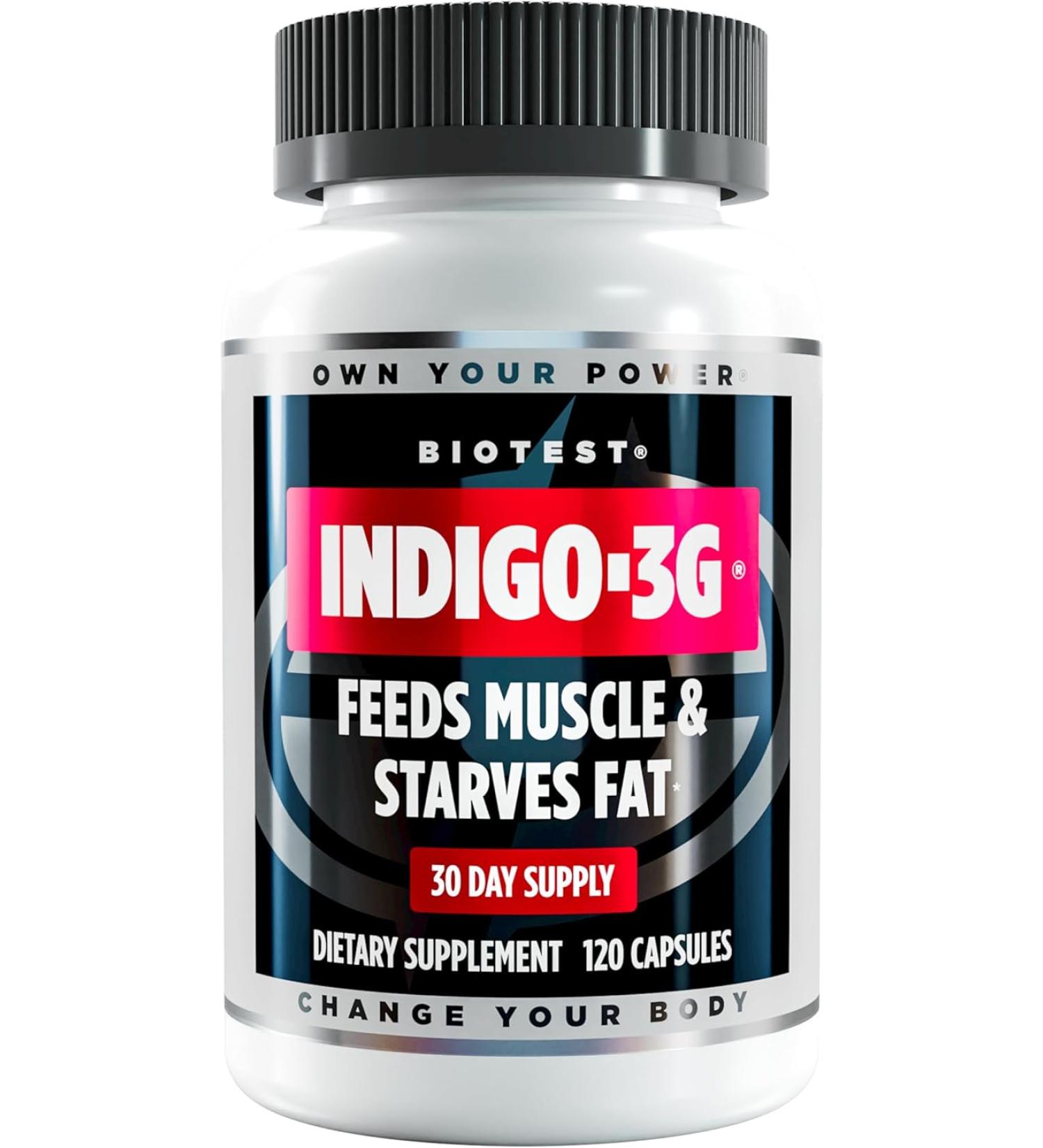 Biotest Indigo-3G - Turns Carbs Into Fuel, Not Fat* - 30 Servings 120 cap - Buy Online on GoSupps.com