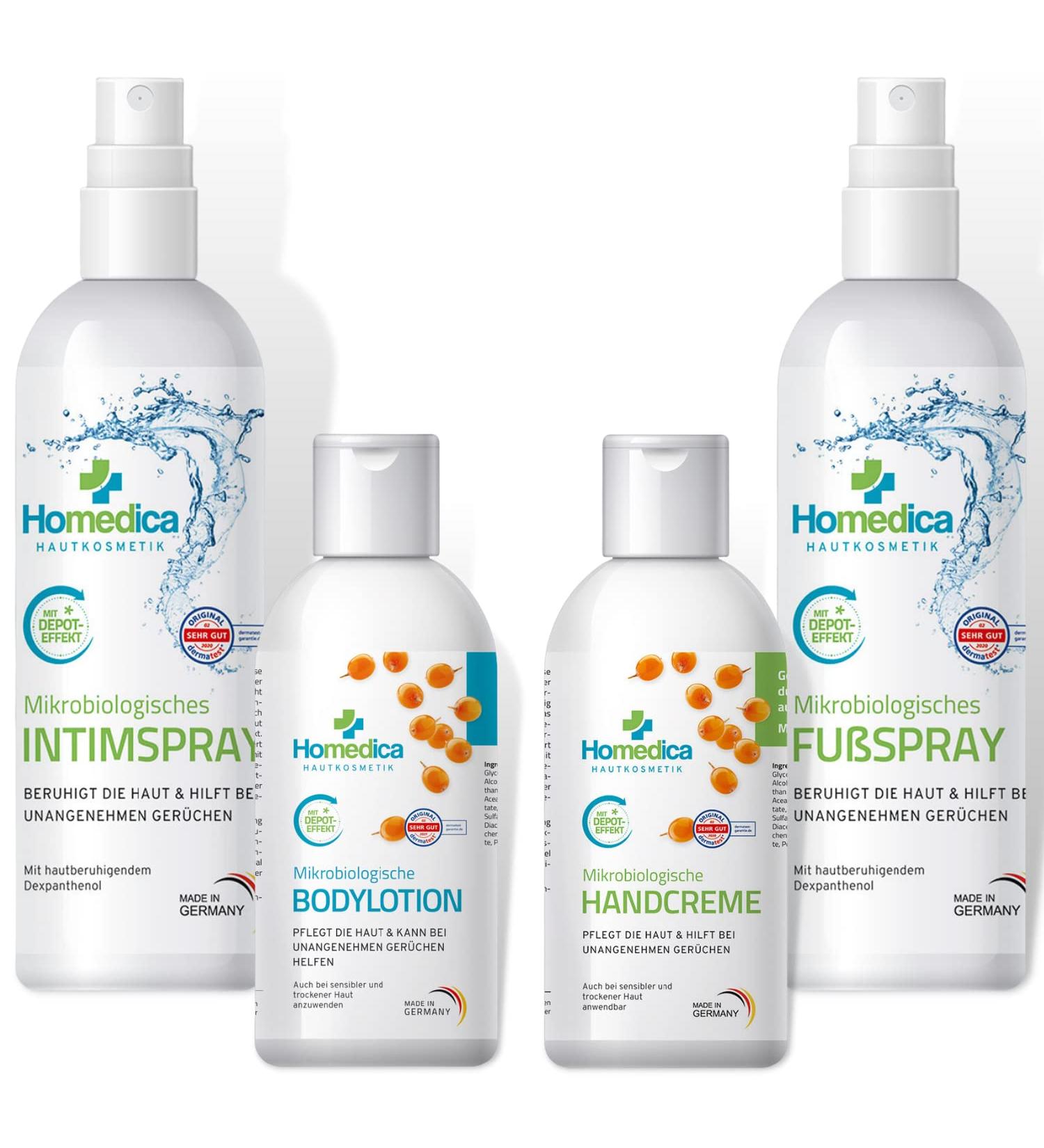  HOMEDICA Hand cream - Microbiological cream - No unpleasant odors - Odor-neutralizing cream - Dermatologically tested vegan and made in Germany (PremiumMixPack Body 2) - Buy Online on GoSupps.com