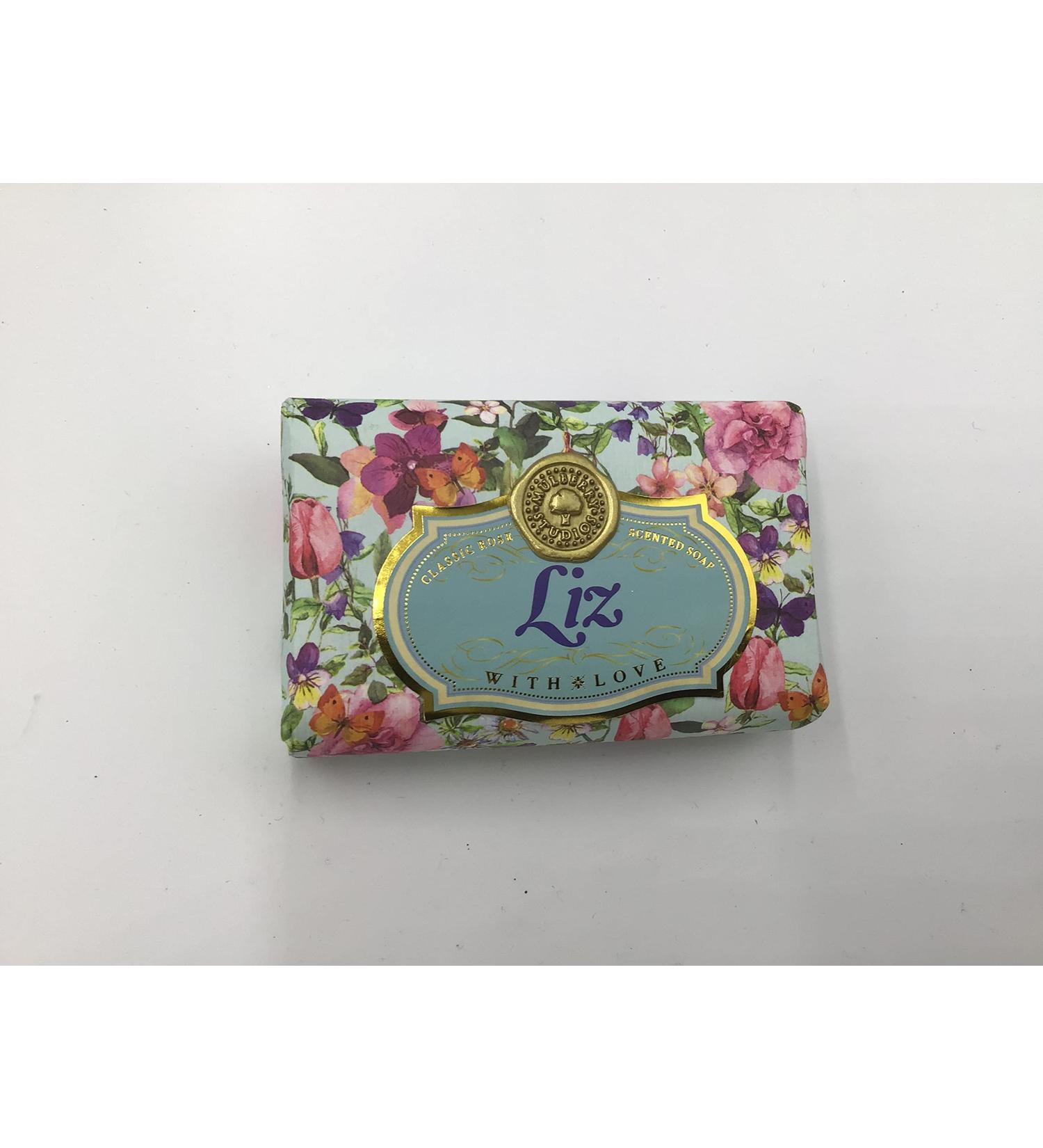 Liz - Gift Soap Bar For Her Birthday Rose Scent Mum Grandmother Cleanser Lather Present Girl