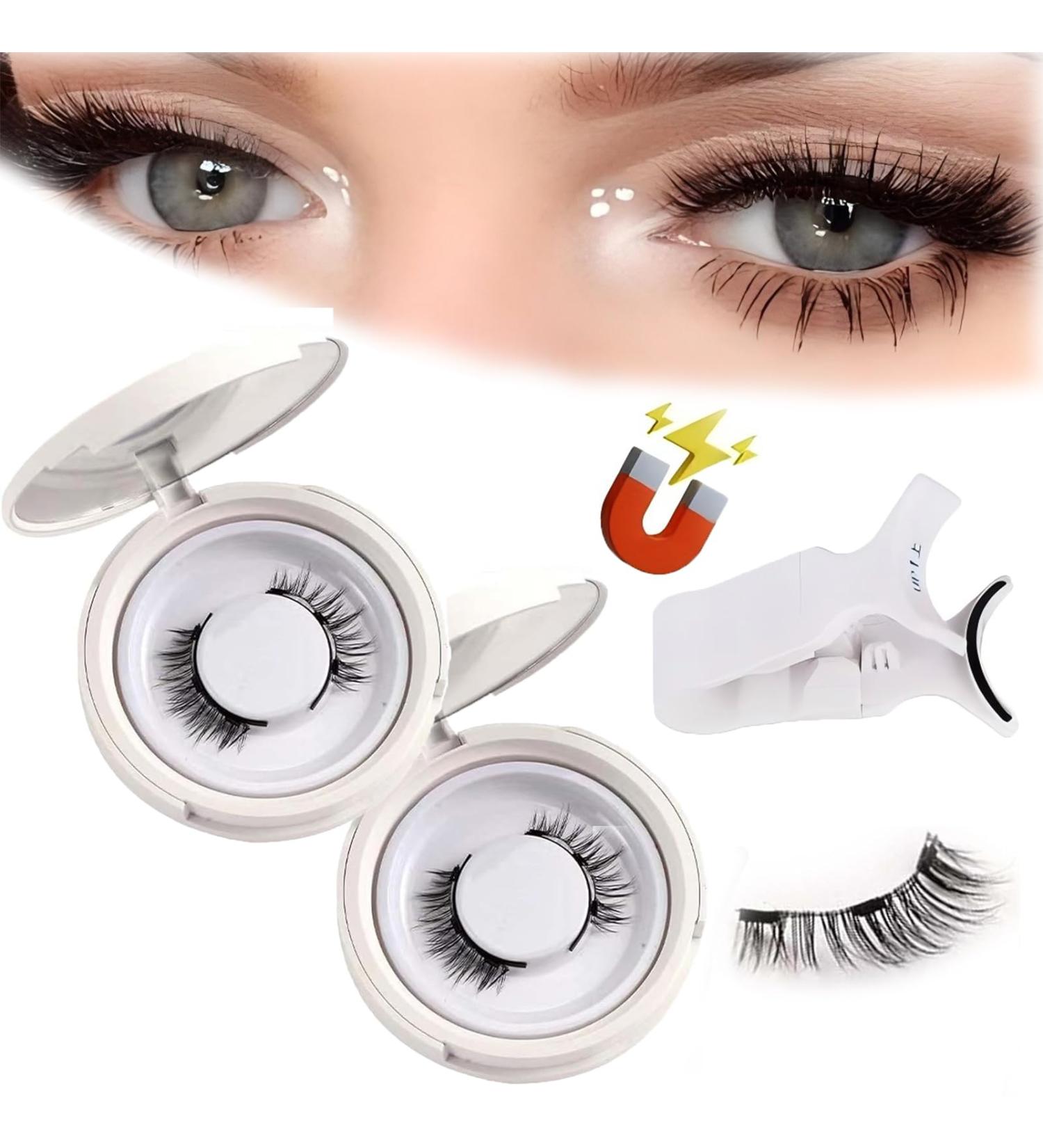 KraftyMagnetic Eyelashes KraftyMagnetic Eyelashes With Applicator Premium Magnetic Eyelashes Easy Quick Safe Kraftyco Magnetic Lashes No Glue Natural Simple Fuller Natural Look (simple-2pcs) - Buy Online on GoSupps.com