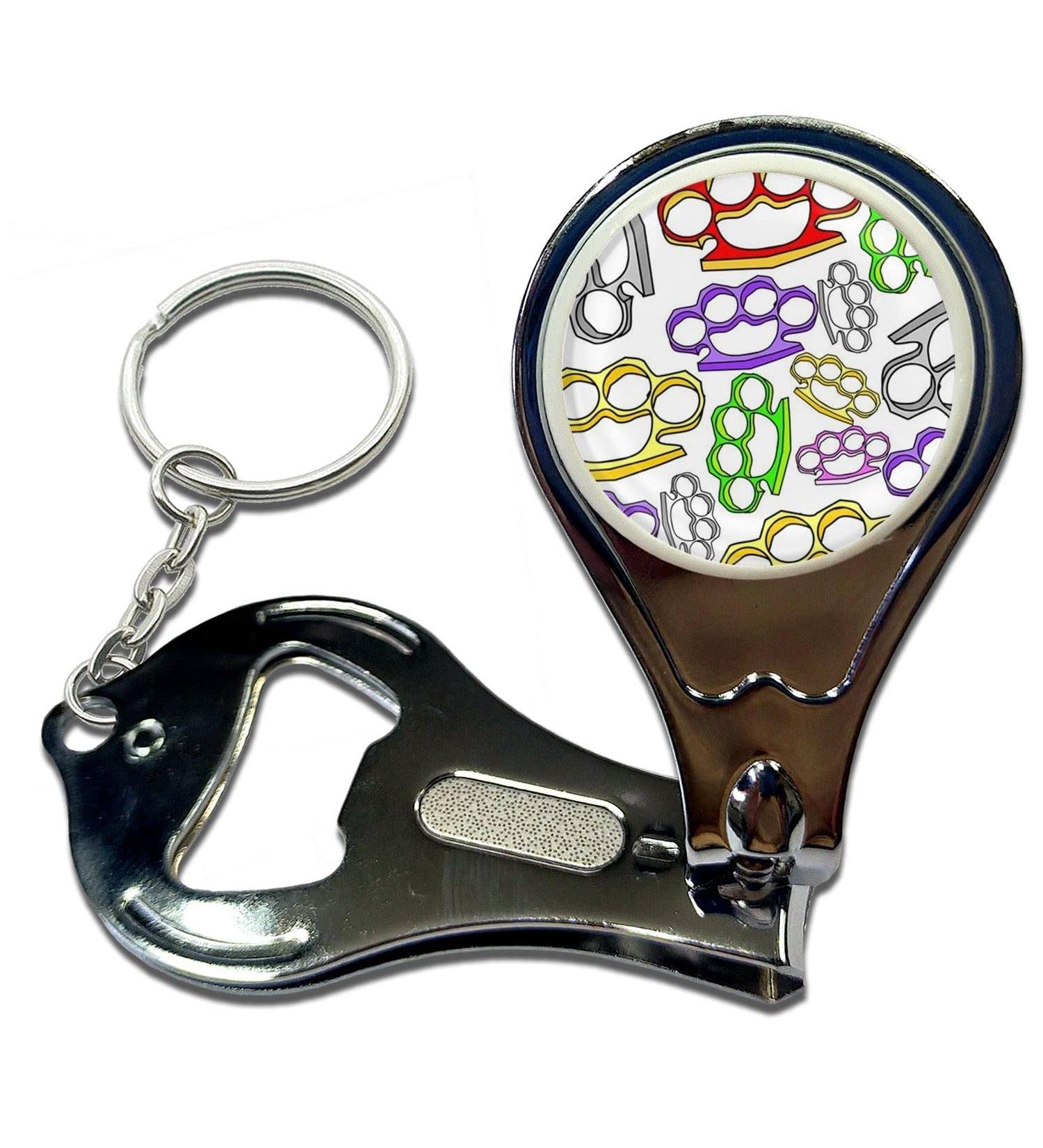 BadgeBeast.co.uk Knuckle Duster Pattern - Key Ring Bottle Opener and Nail Clipper - Buy Online on GoSupps.com