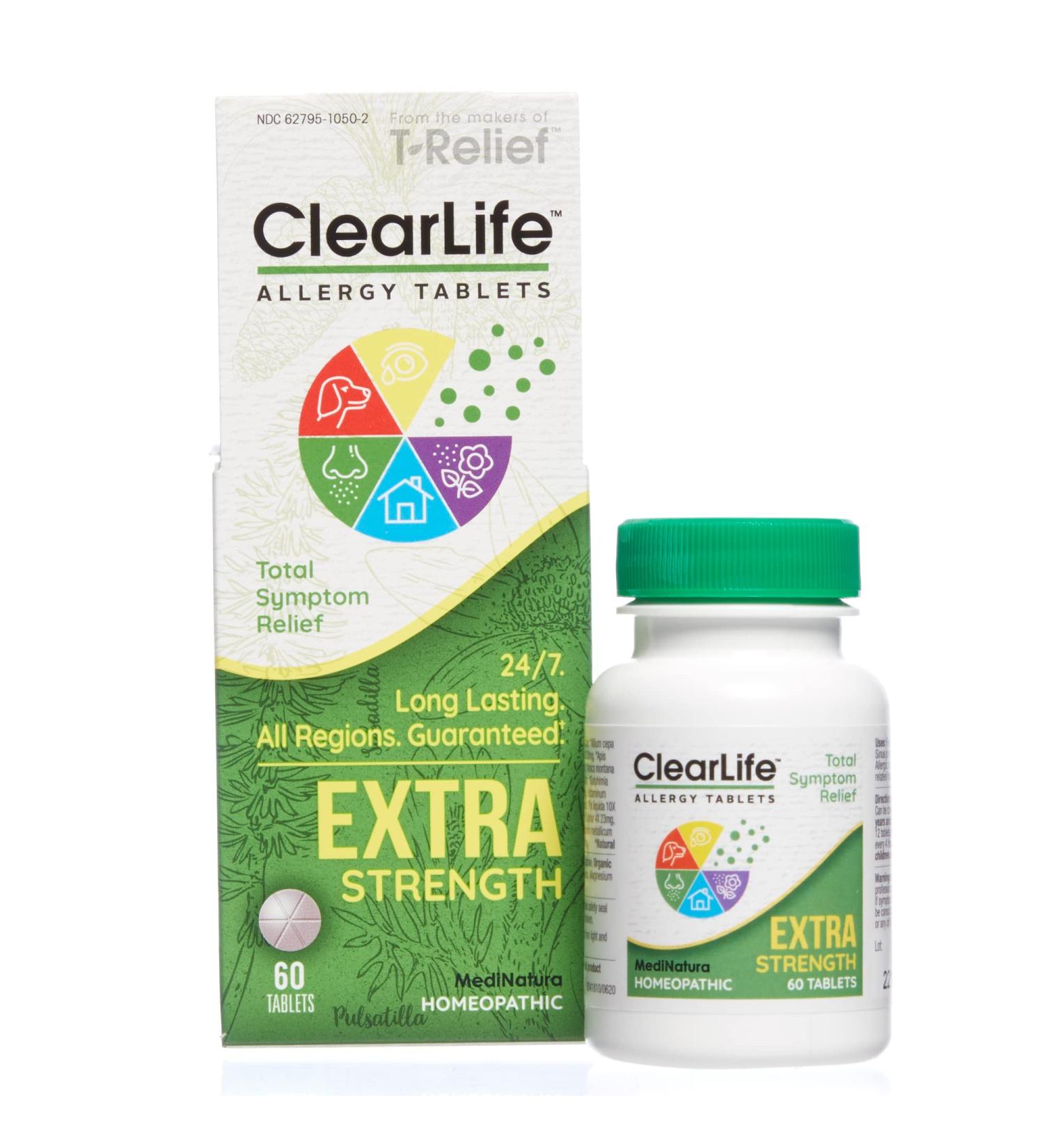 ClearLife Allergy Tablets Extra Strength - 60 Count | MediNatura - Buy Online on GoSupps.com
