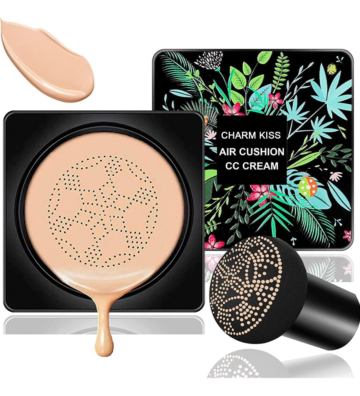 Air Cushion CC Cream Mushroom Head Foundation for Even Skin Tone - Moisturizing and Long Lasting Makeup Primer with Full Coverage - Buy Online on GoSupps.com