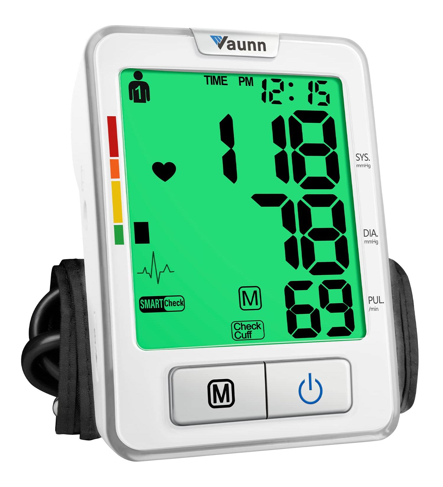Vaunn Medical Automatic Blood Pressure Machine with Large Cuff | Digital Upper Arm Monitor 8.7-16.5 | vB100A - Buy Online on GoSupps.com