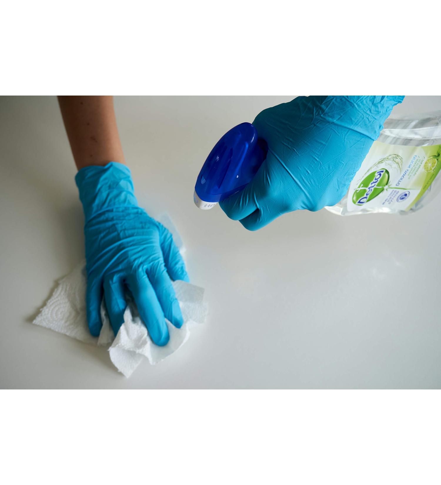 Nitrile Disposable Latex Free Powder Free Food Grade Gloves 100 pcs blue (Medium)