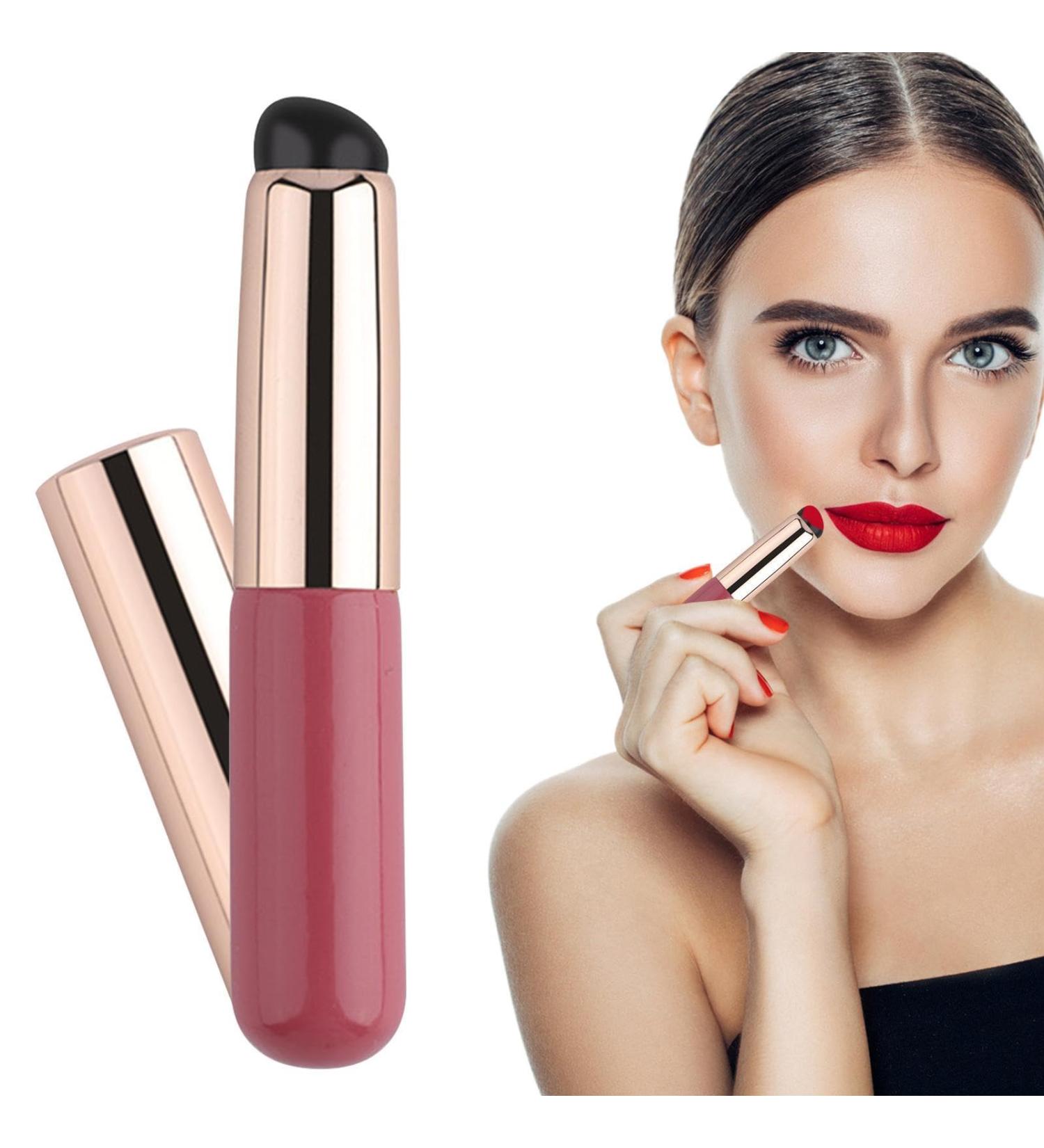 Lip Scrub Brush - Diurable Design Fog Makeup Brush Applicator Lipstick Silicone Lip Brush Brush Lipstick Gloss | Lip Makeup Brush Cap Silicone Lip Round for Women Girls Females Ladies Advancer - Buy Online on GoSupps.com