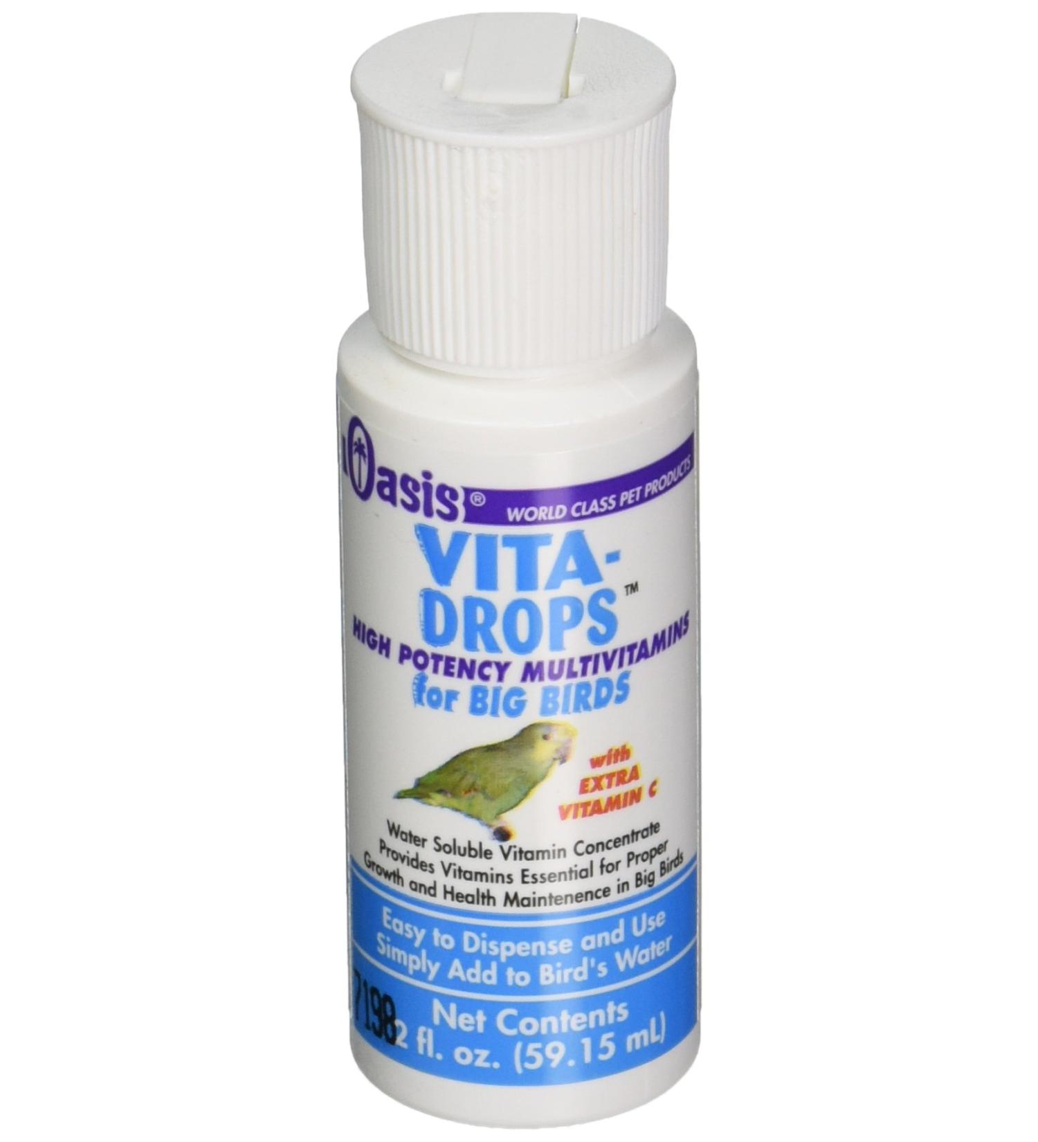 OASIS #80058 Vita Drops for Big Birds 2 oz. - Essential Nutrients for Optimal Health - Buy Online on GoSupps.com
