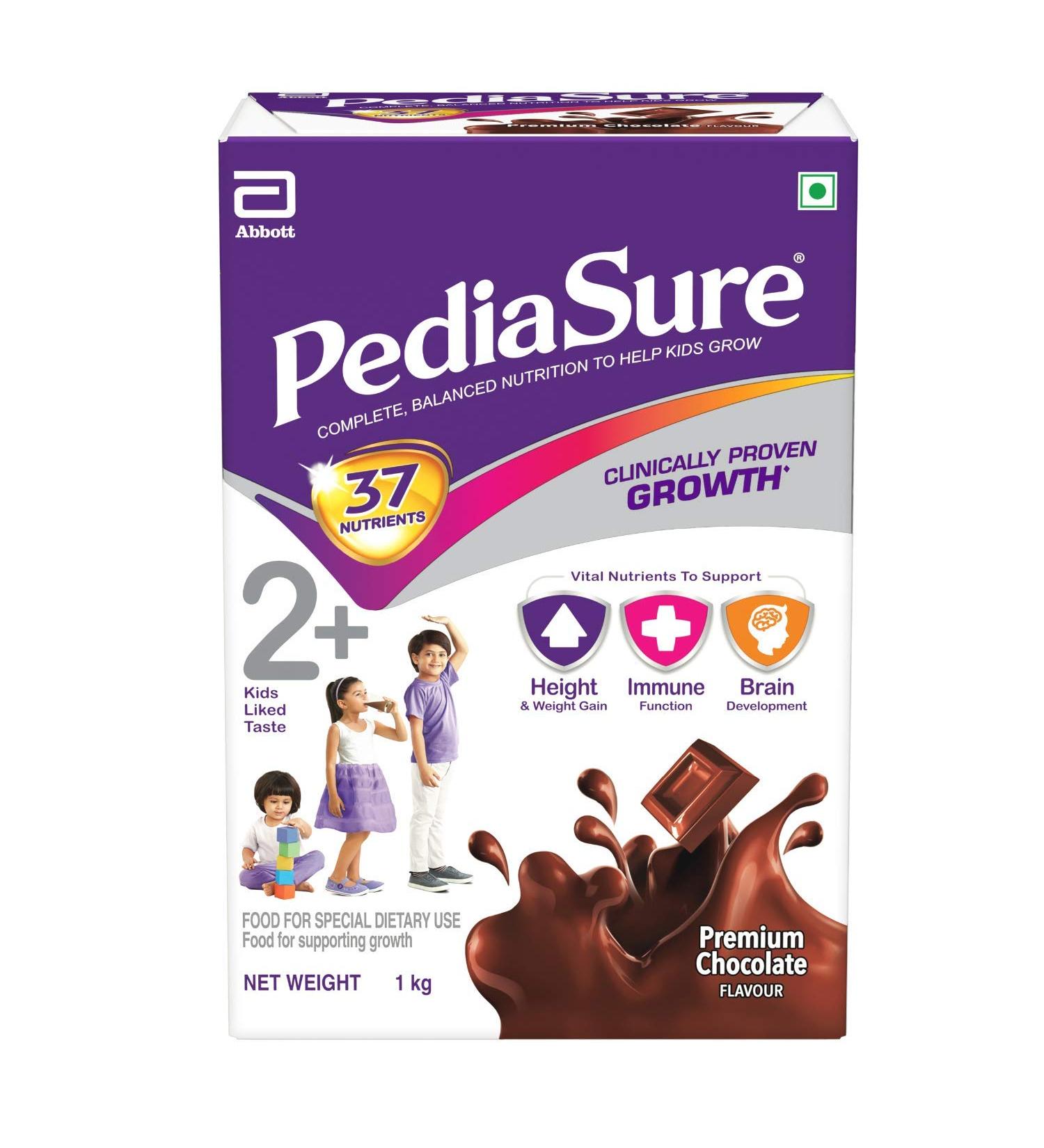 PediaSure Premium Chocolate 1Kg/35.2Oz Case for Kids 2-10 Years - Nutritious Shake for Growth & Development - Buy Online on GoSupps.com