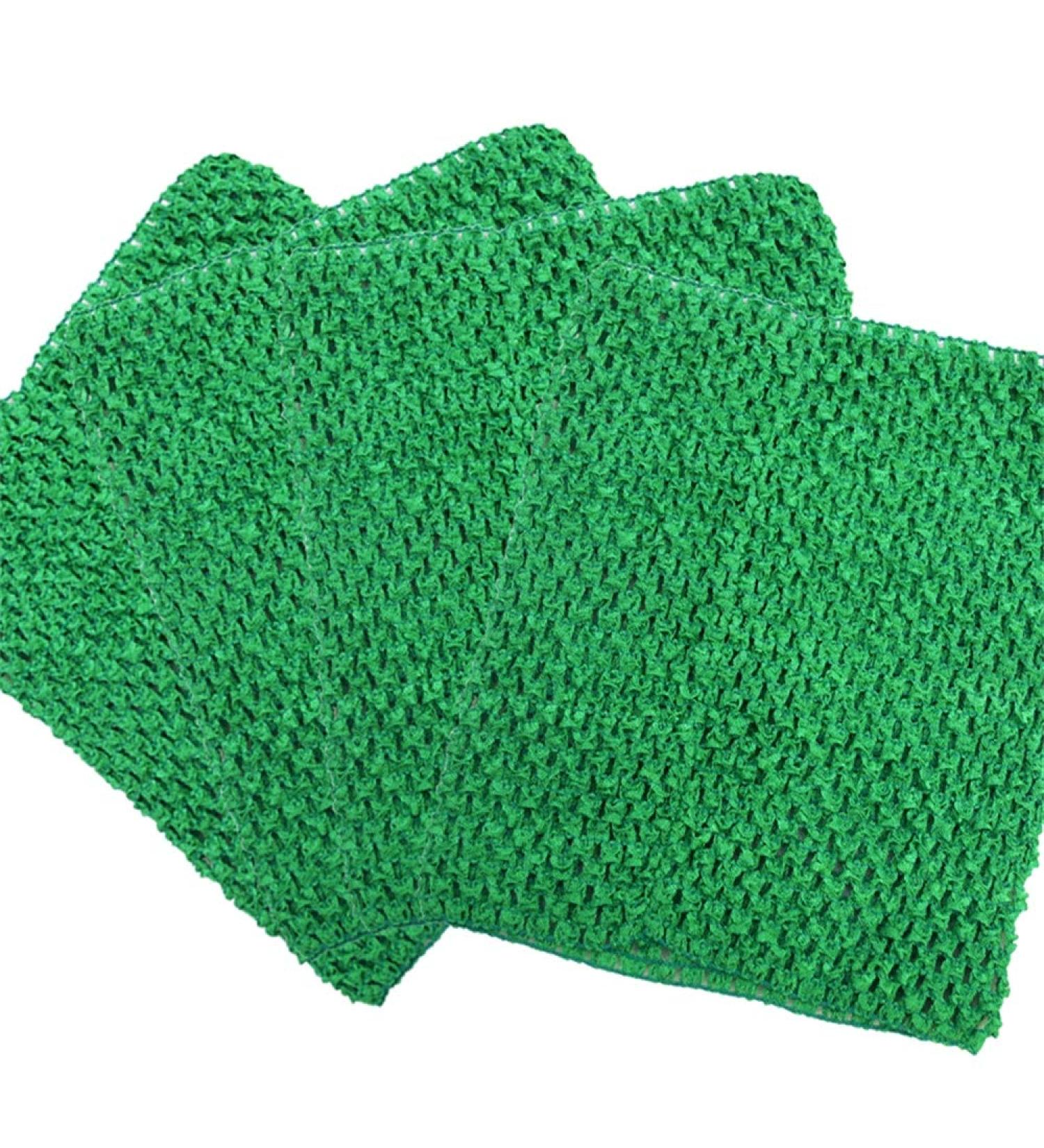 4pcs Crochet Tube Top Tutu Dress Set for Baby Girls | Sparkling Emerald Skirt Pettiskirt | Size 7x9 - Buy Online on GoSupps.com