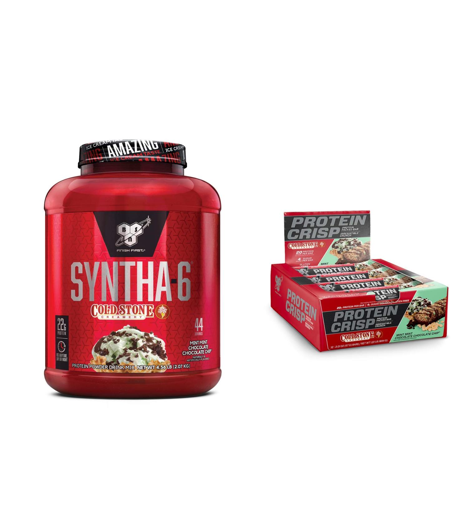 BSN Syntha-6 Mint Chocolate Chip Protein Powder - 4.56 lb | Cold Stone Creamery Flavor - Buy Online on GoSupps.com