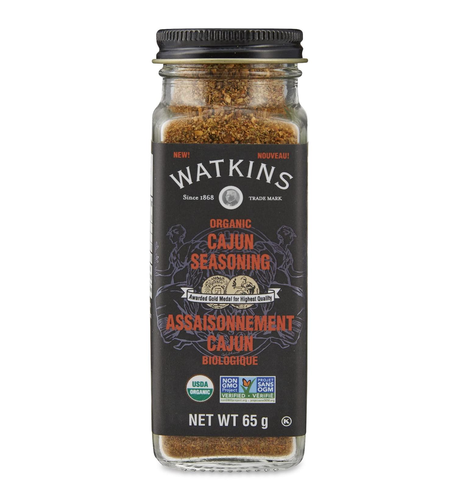 Watkins Gourmet Organic Spice Jar Cajun Seasoning Non-GMO Kosher 65 g - Buy Online on GoSupps.com