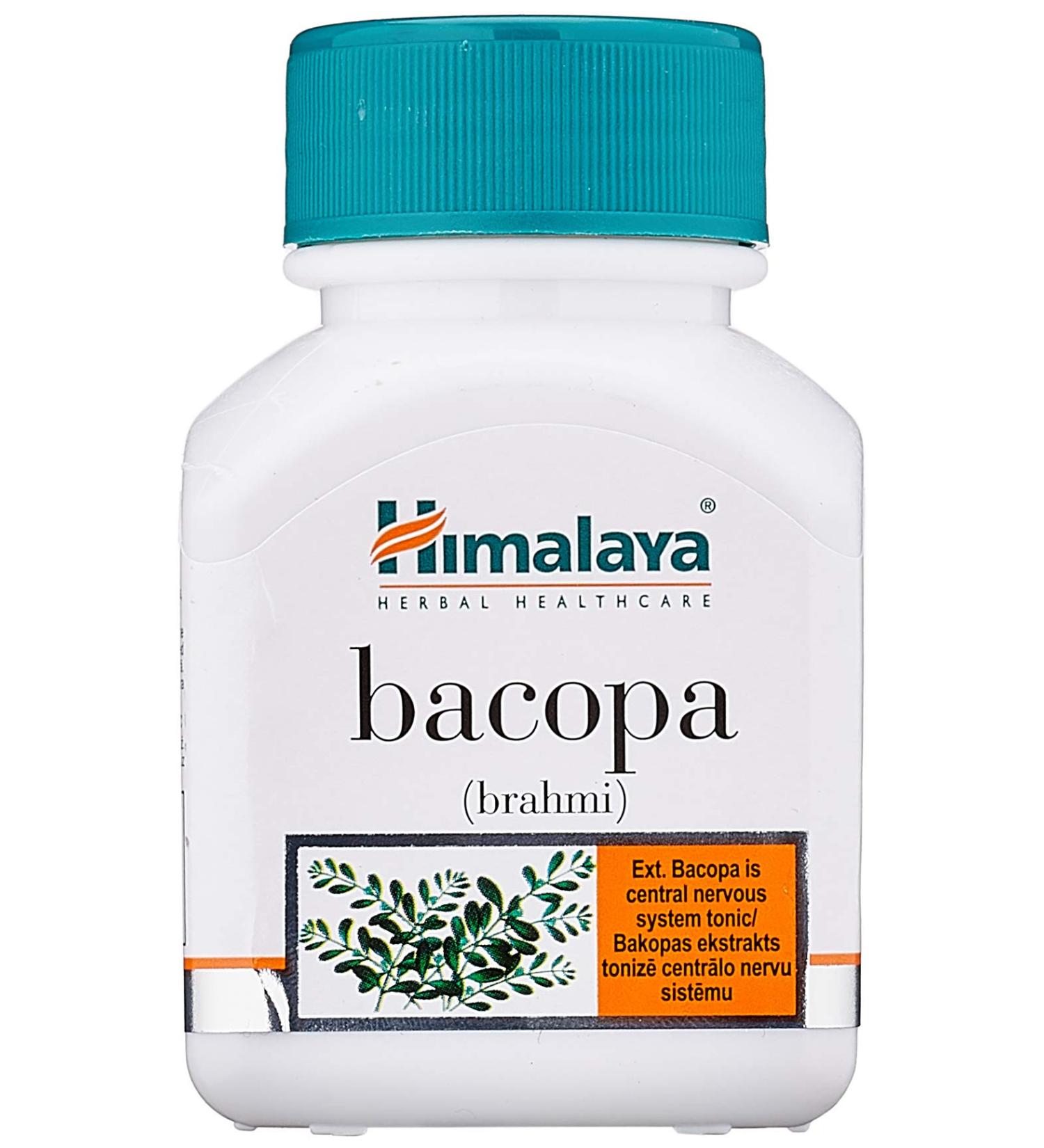 Himalaya Bacopa (Brahmi) - Brain Support & Mental Focus | 60 Capsules - Boost Cognitive Function & Clarity - Buy Online on GoSupps.com