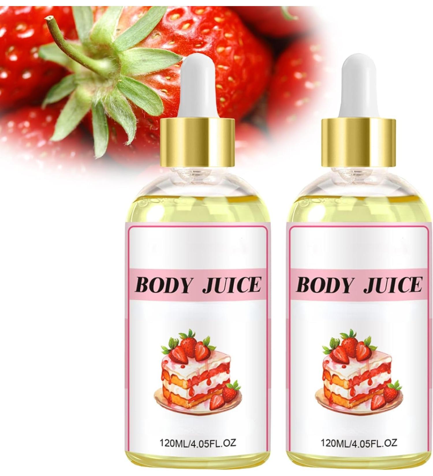 Body Juice Oil 120 ml Body Oil for Women Body Oil. (2 x Strawberry) - Buy Online on GoSupps.com