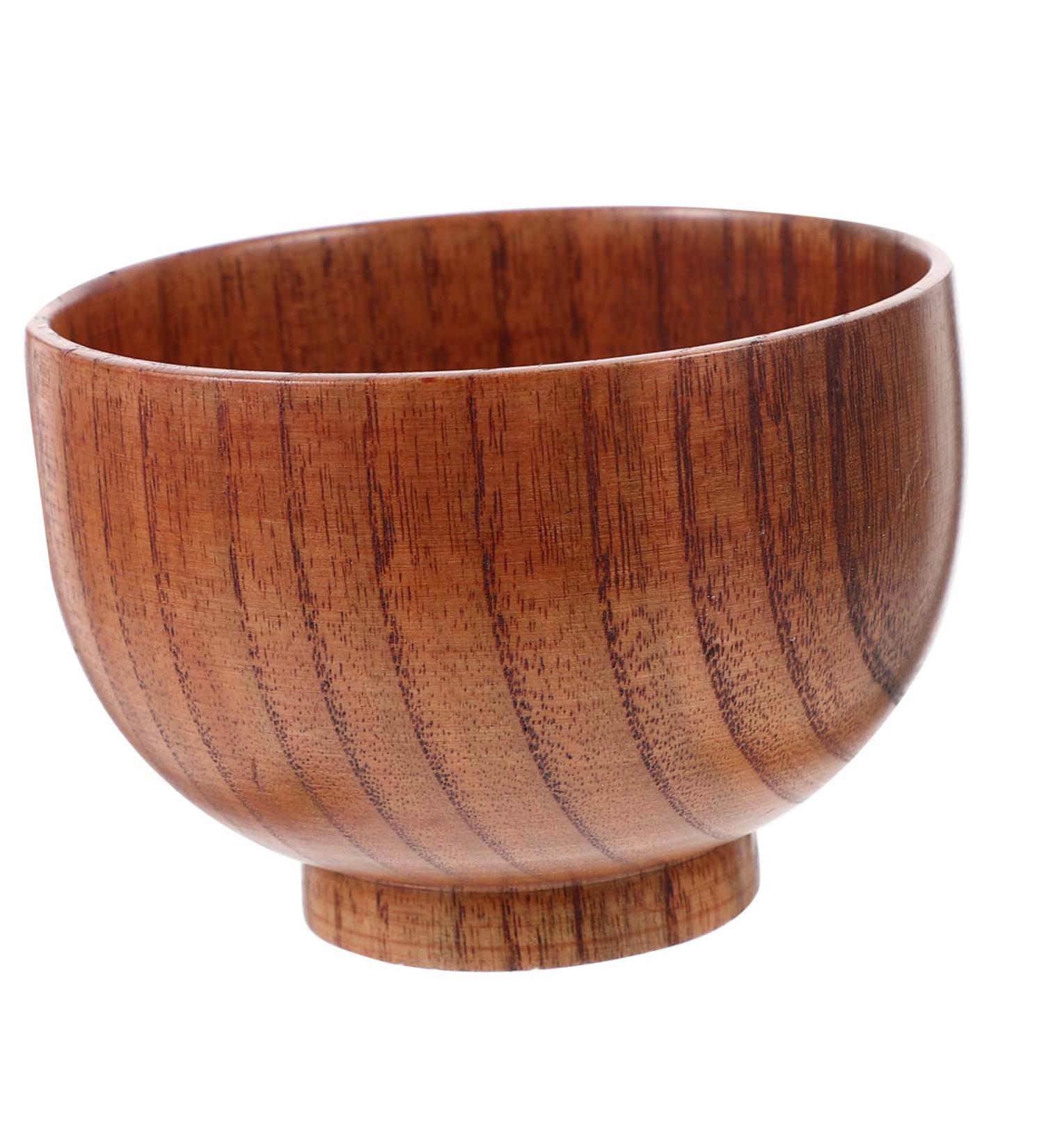 Unbreakable Wooden Shaving Soap Bowl Set - 2 Pieces | Bamboo Shaving Brush & Holder | Premium Men's Grooming Essentials - Buy Online on GoSupps.com